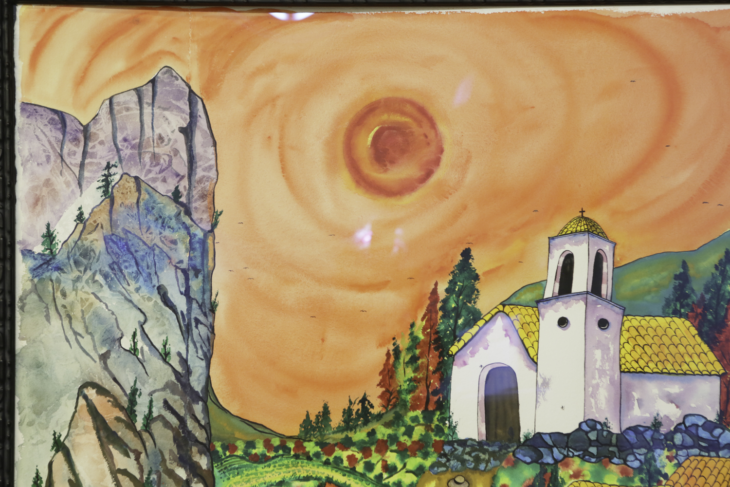 Rudy Suárez Watercolor Painting of a South American Scene