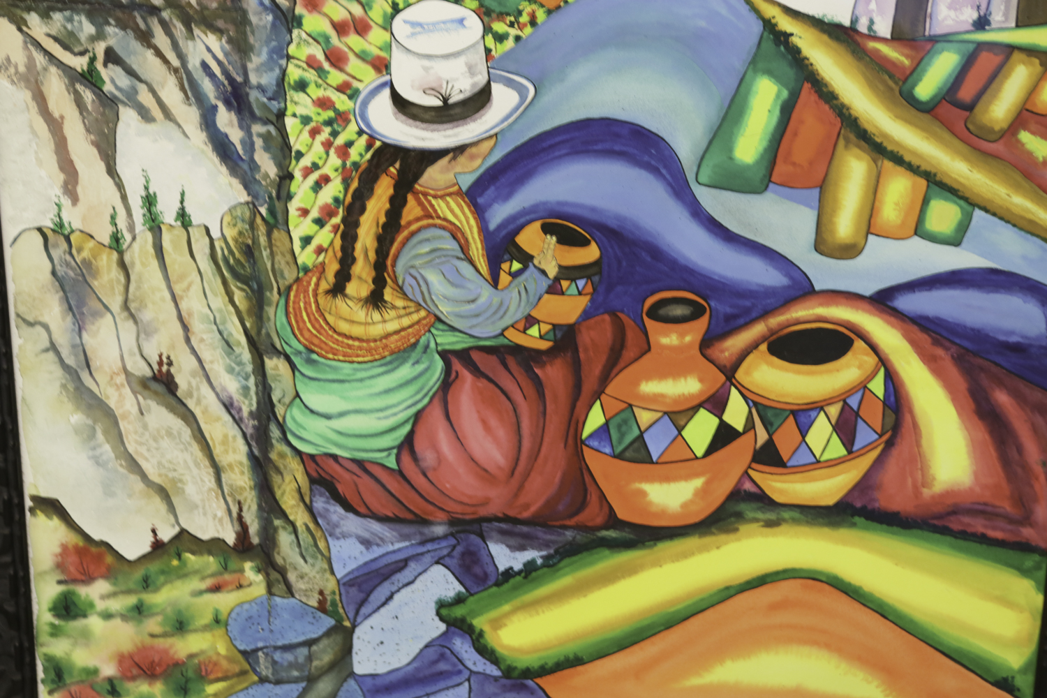 Rudy Suárez Watercolor Painting of a South American Scene