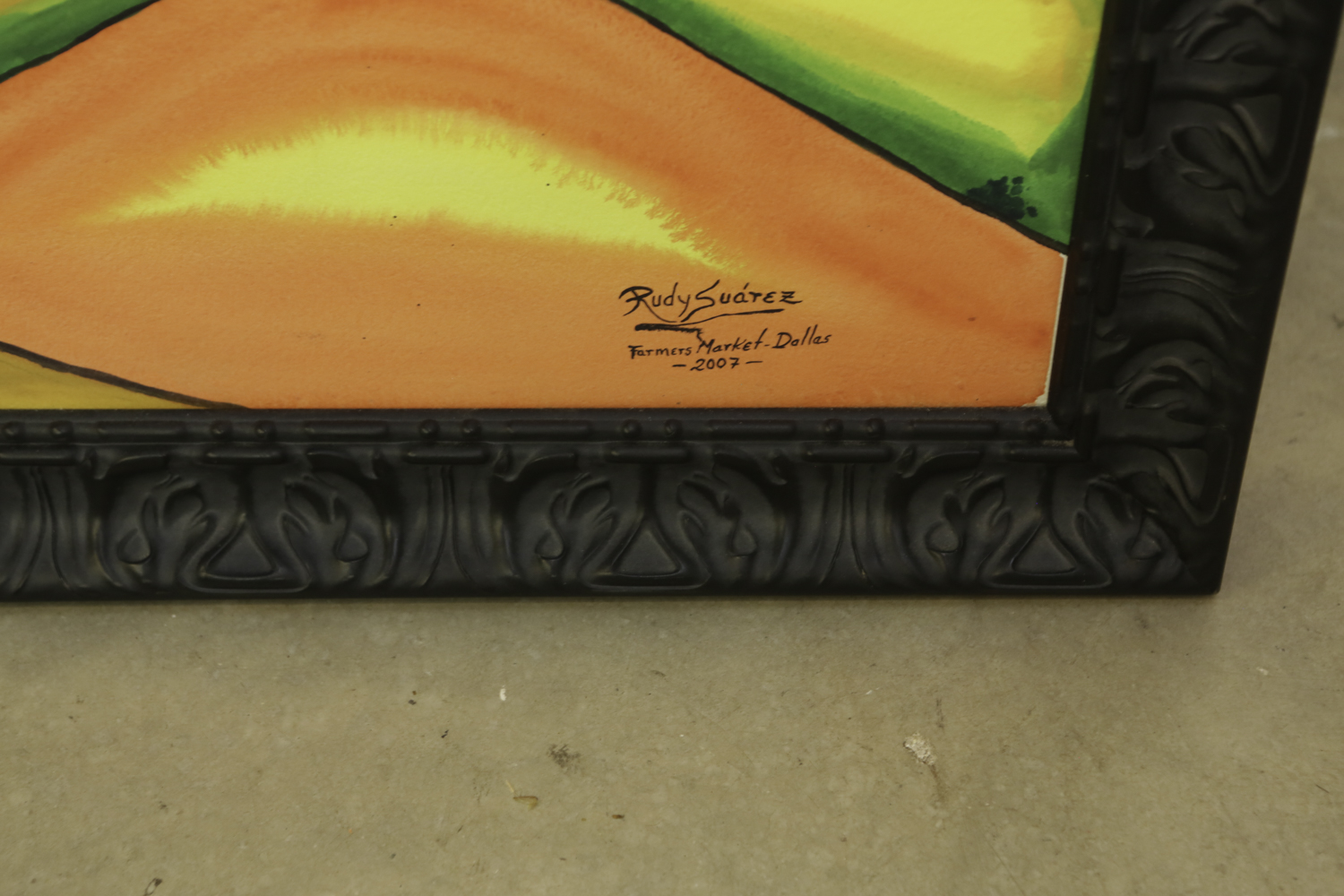 Rudy Suárez Watercolor Painting of a South American Scene