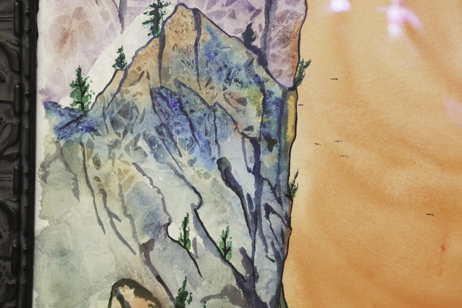 Rudy Suárez Watercolor Painting of a South American Scene