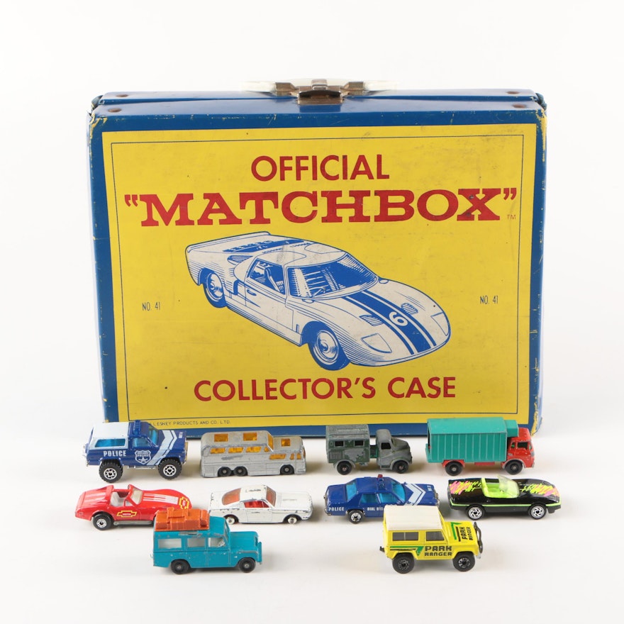 1966 Lesney "Matchbox" Collector's Case with Die-Cast Cars