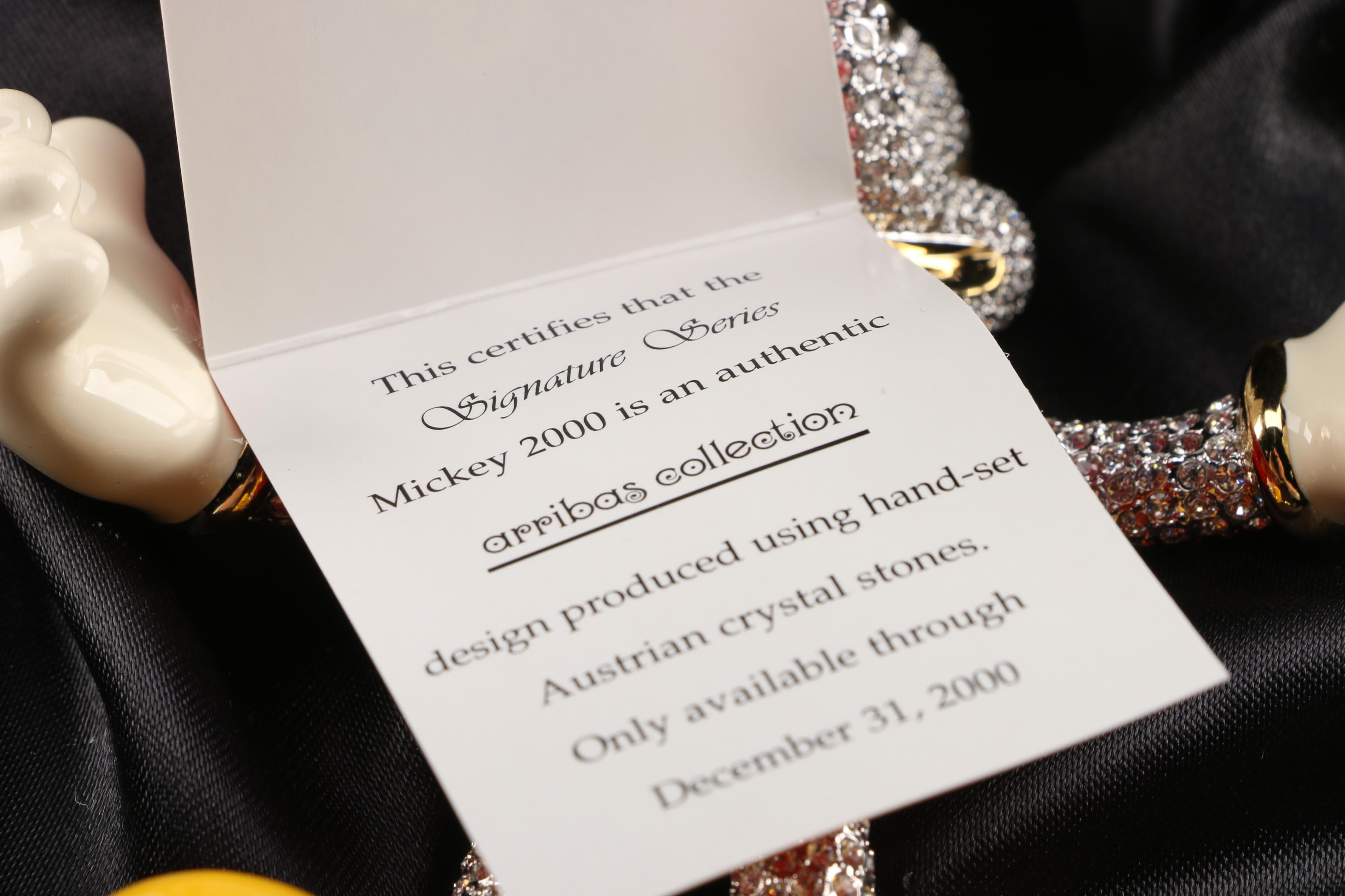 Arribas Disney Signature Series 2000 Jeweled Mickey Figurine