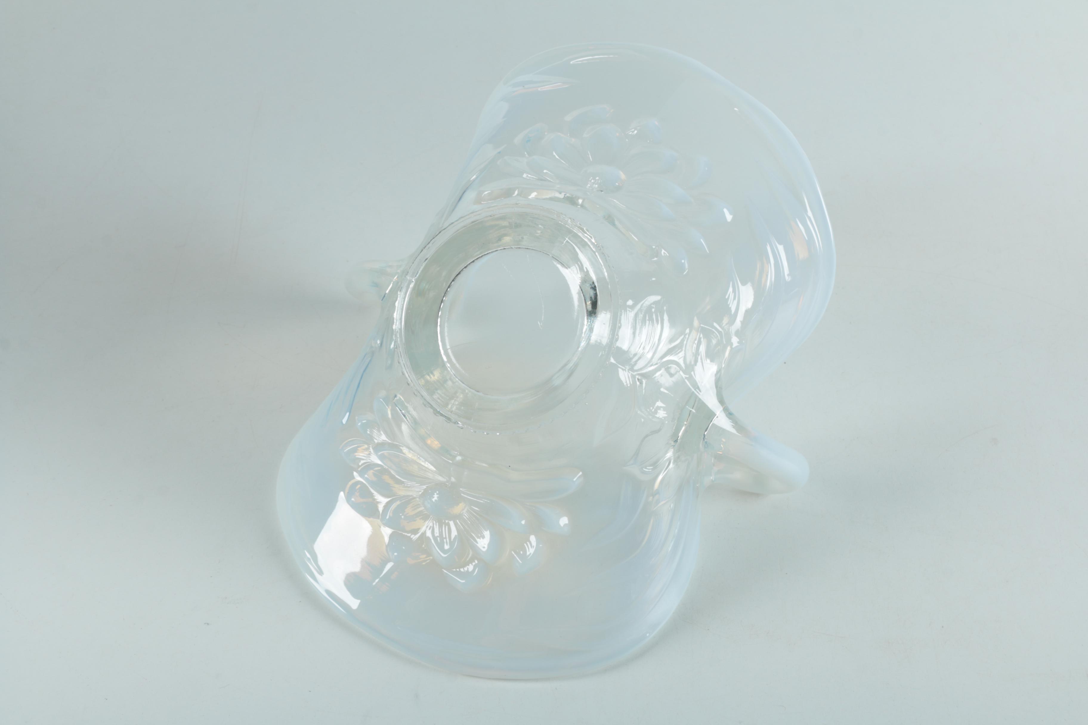 Depression Glass Opalescent Bowls Including Fenton "Basketweave" Bowl