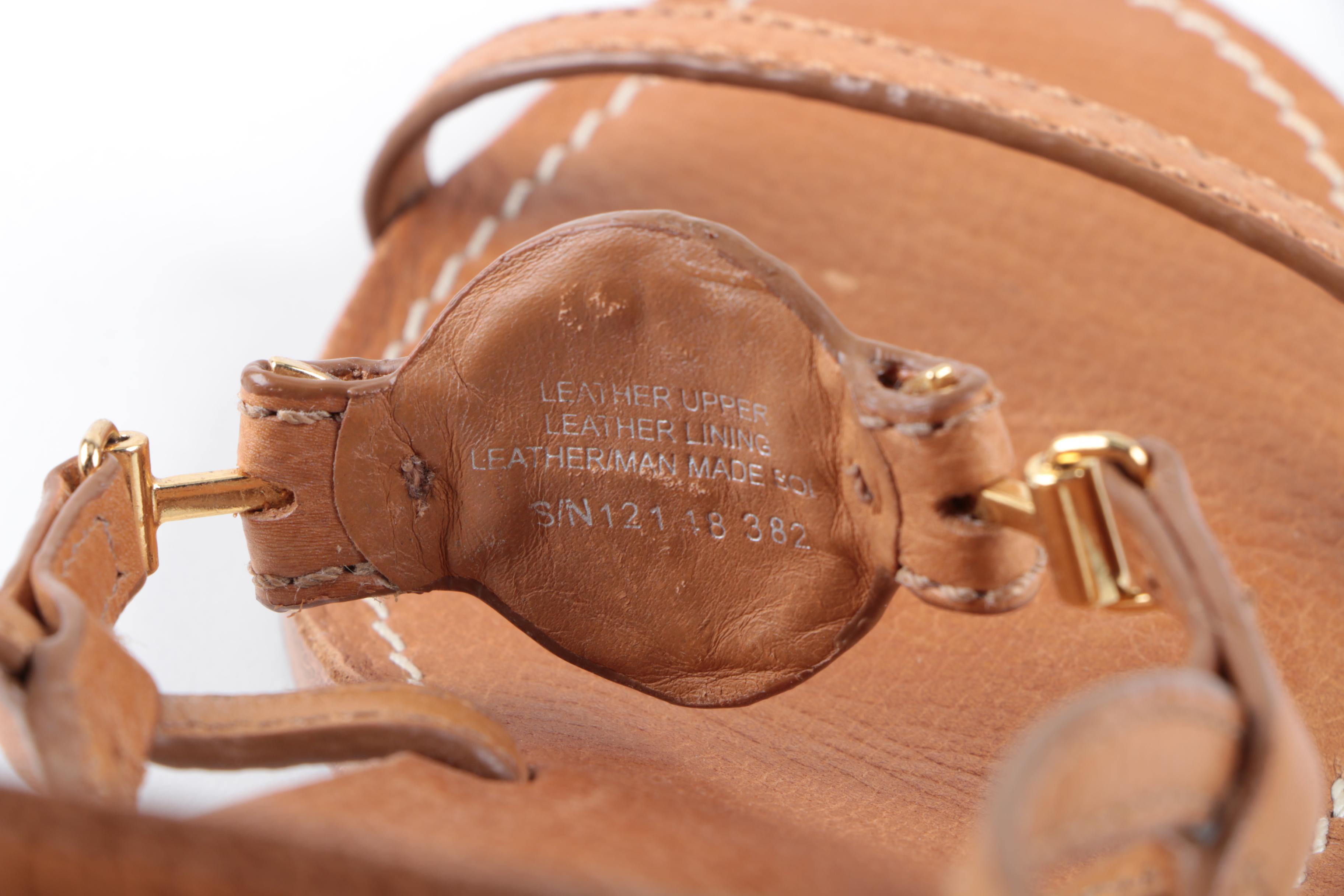 Tory Burch Tan Leather Heeled Sandals