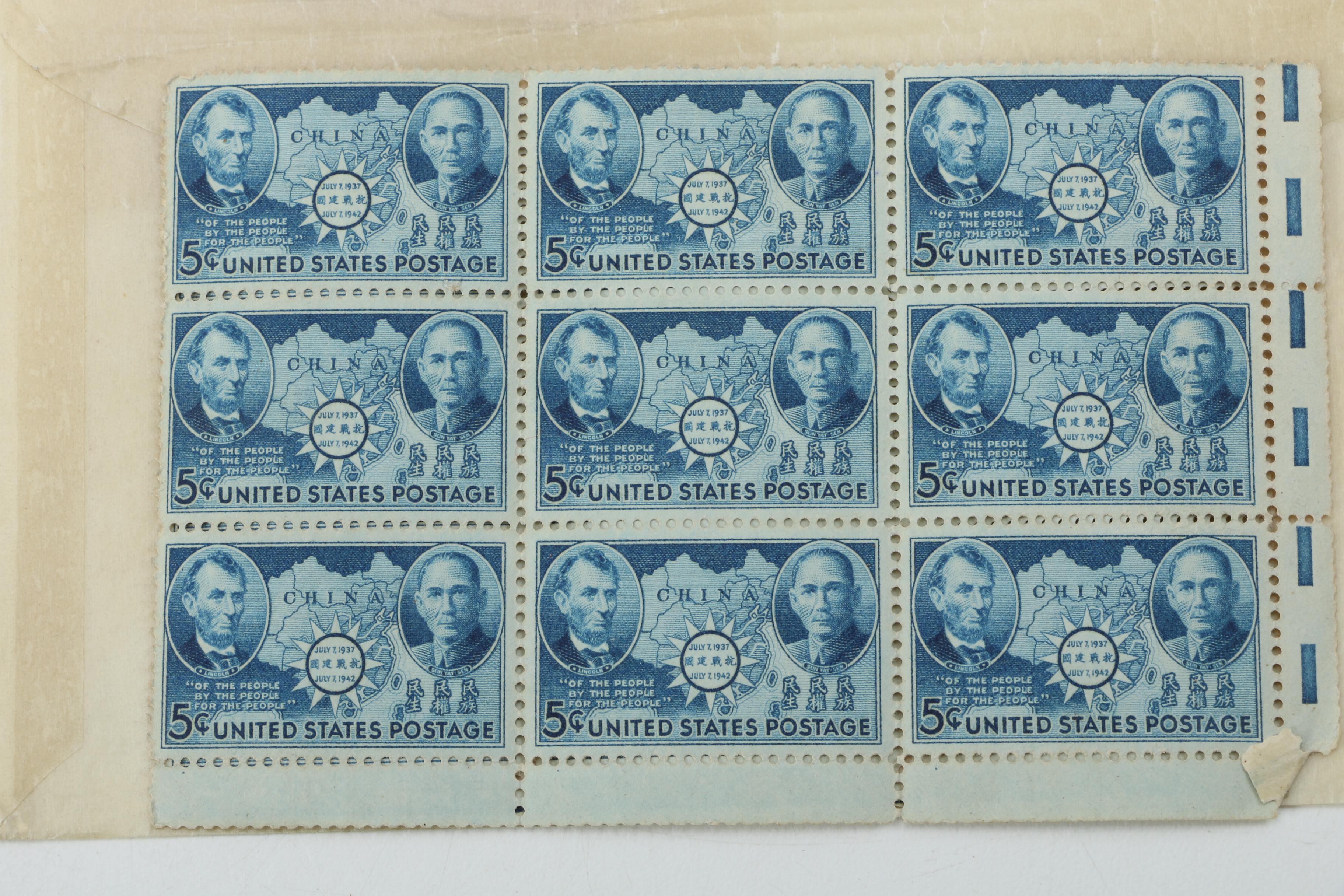 United States Postage Stamp Mint Sheets and Mint Blocks