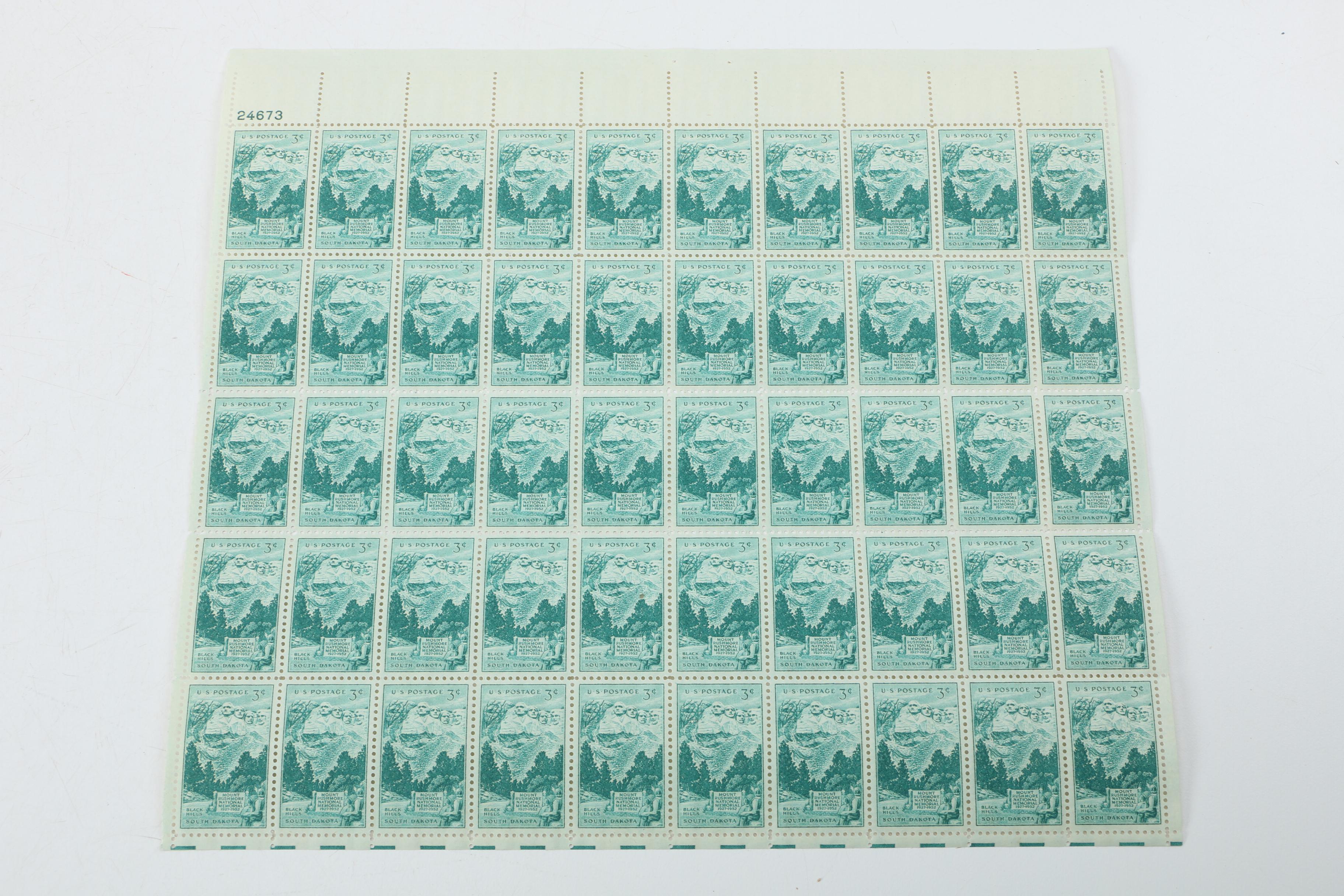 United States Postage Stamp Mint Sheets and Mint Blocks