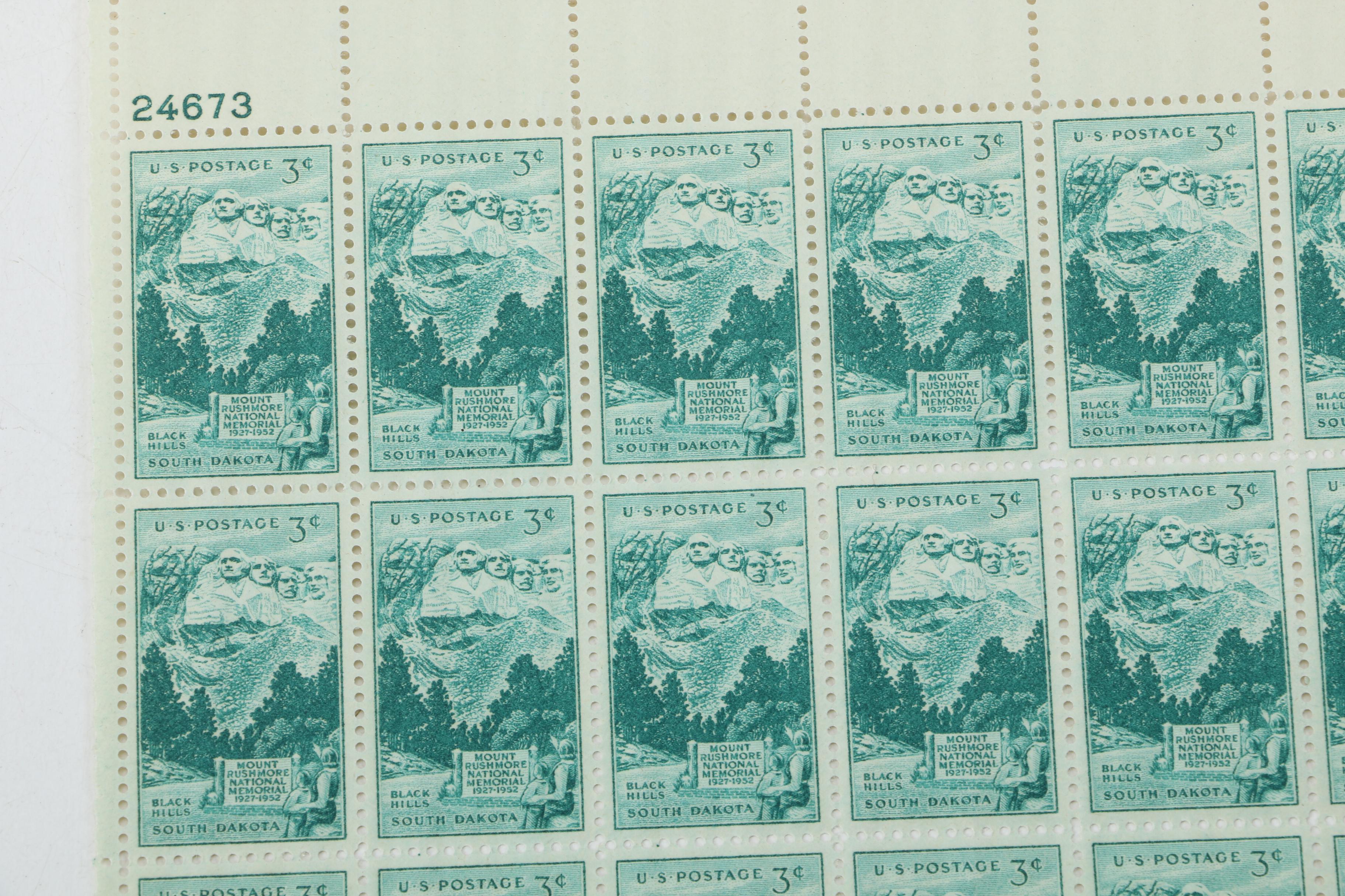 United States Postage Stamp Mint Sheets and Mint Blocks