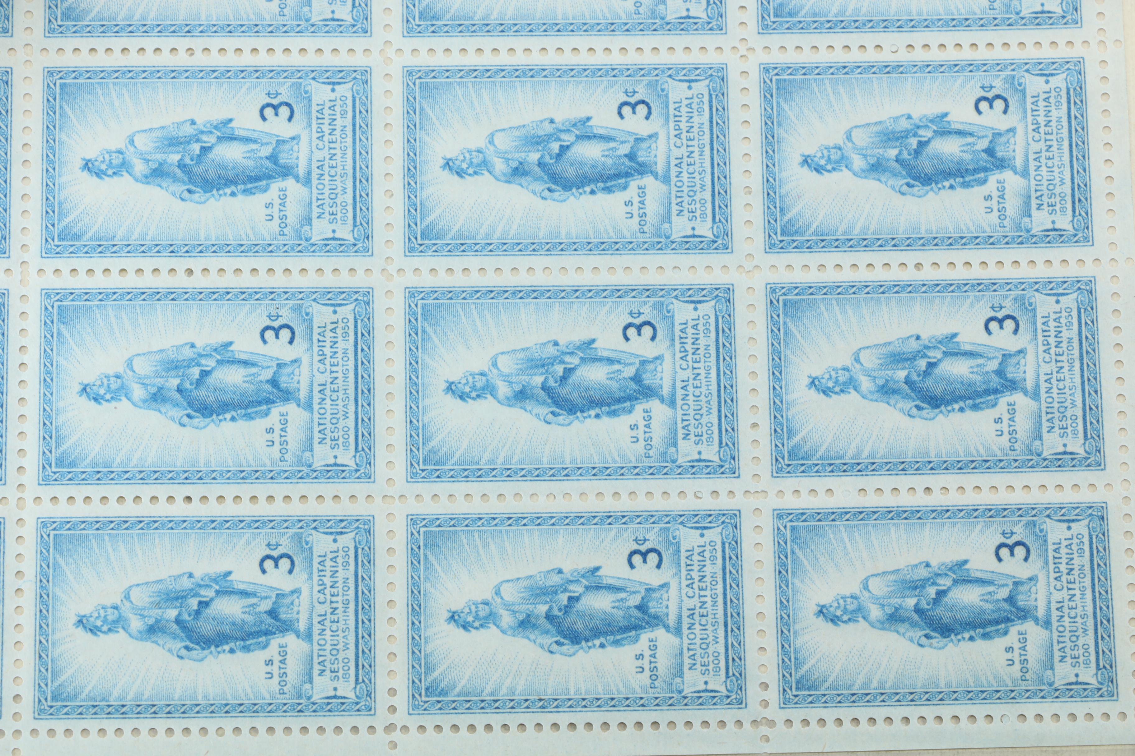 United States Postage Stamp Mint Sheets and Mint Blocks