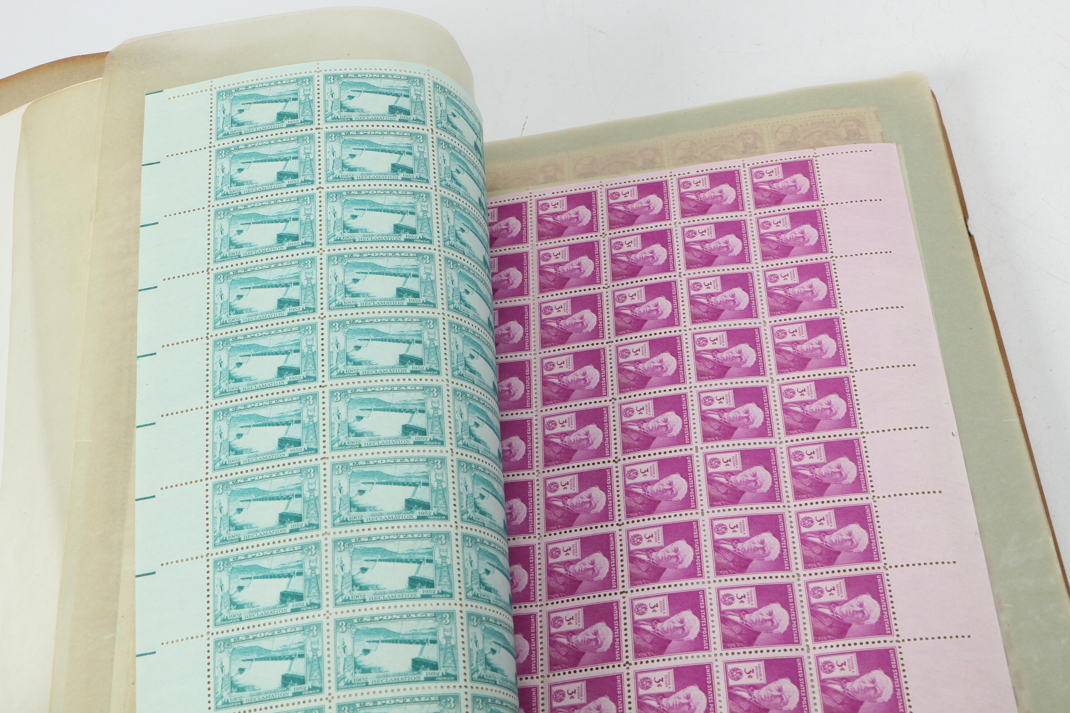 United States Postage Stamp Mint Sheets and Mint Blocks