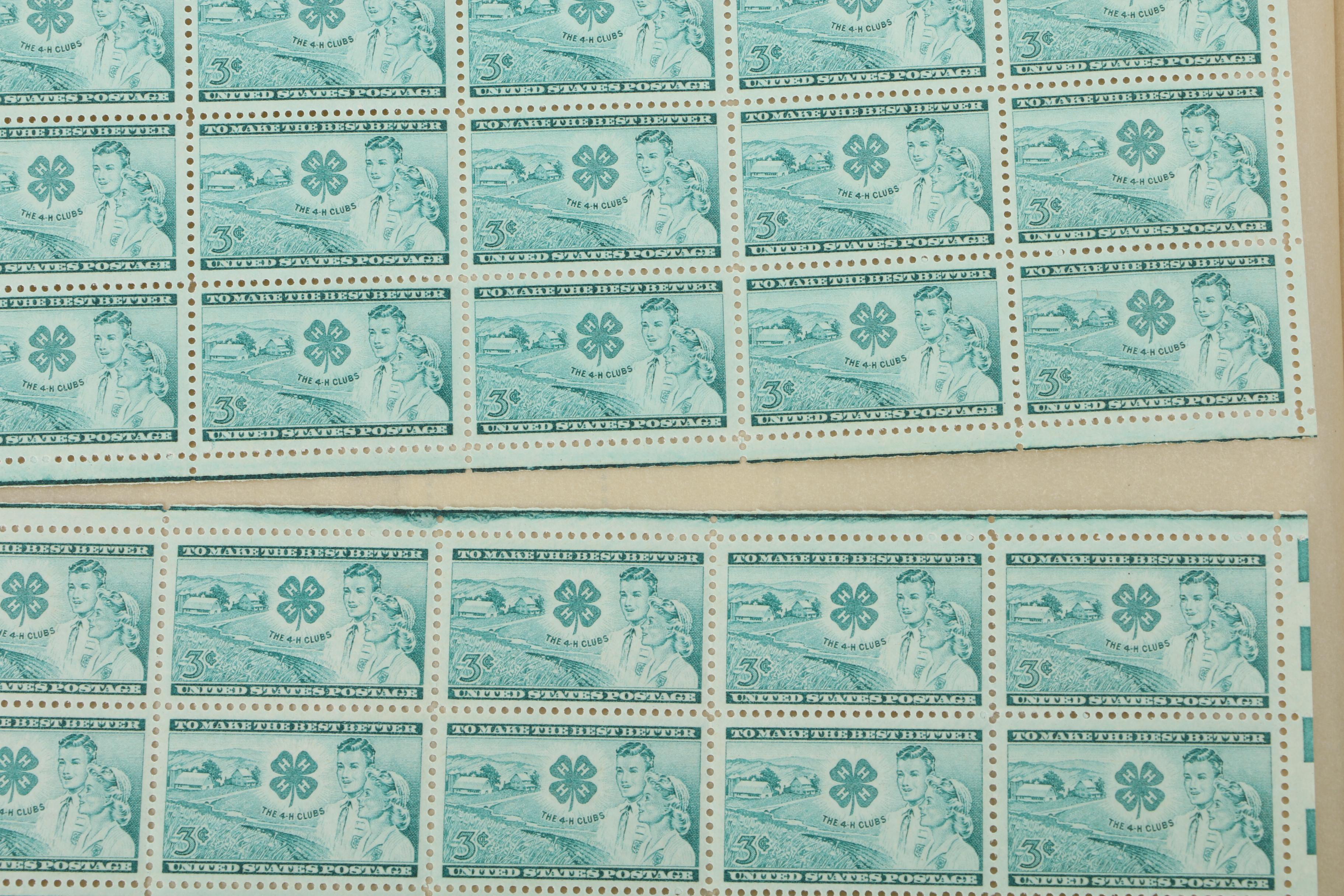 United States Postage Stamp Mint Sheets and Mint Blocks