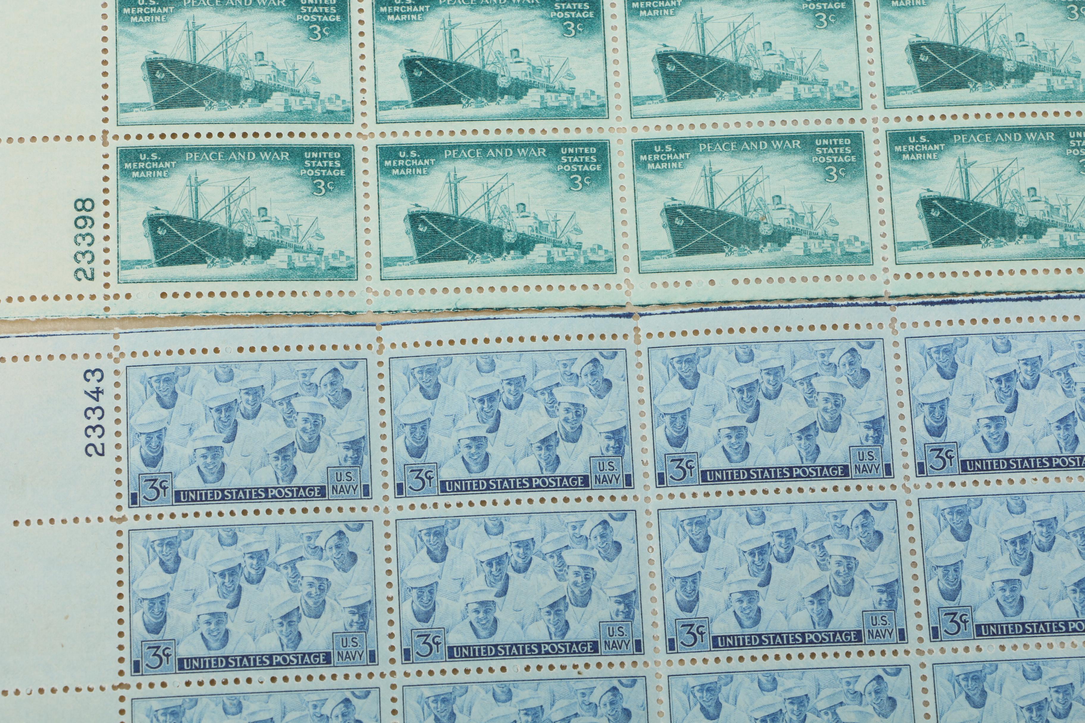 United States Postage Stamp Mint Sheets and Mint Blocks
