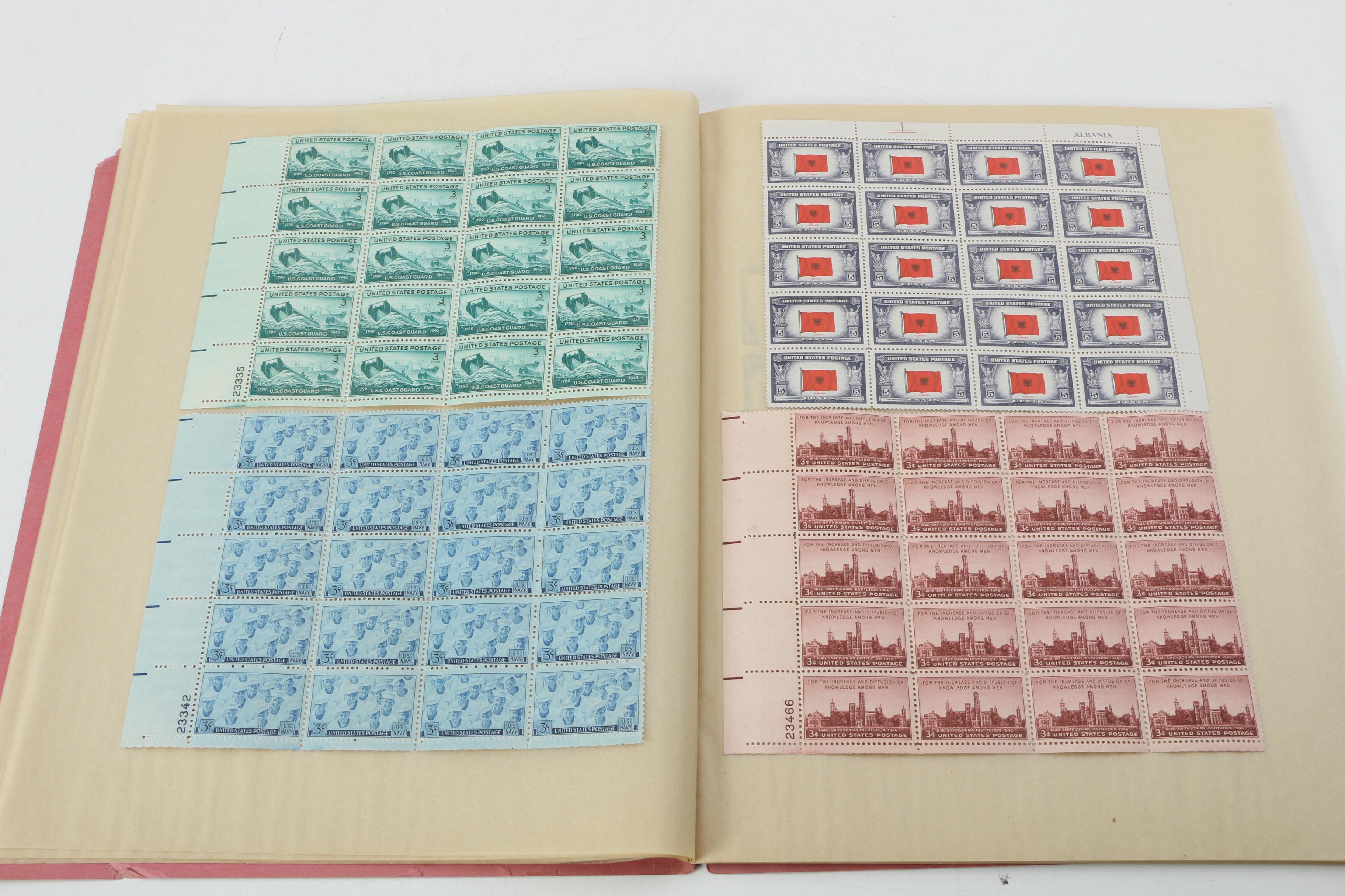 United States Postage Stamp Mint Sheets and Mint Blocks