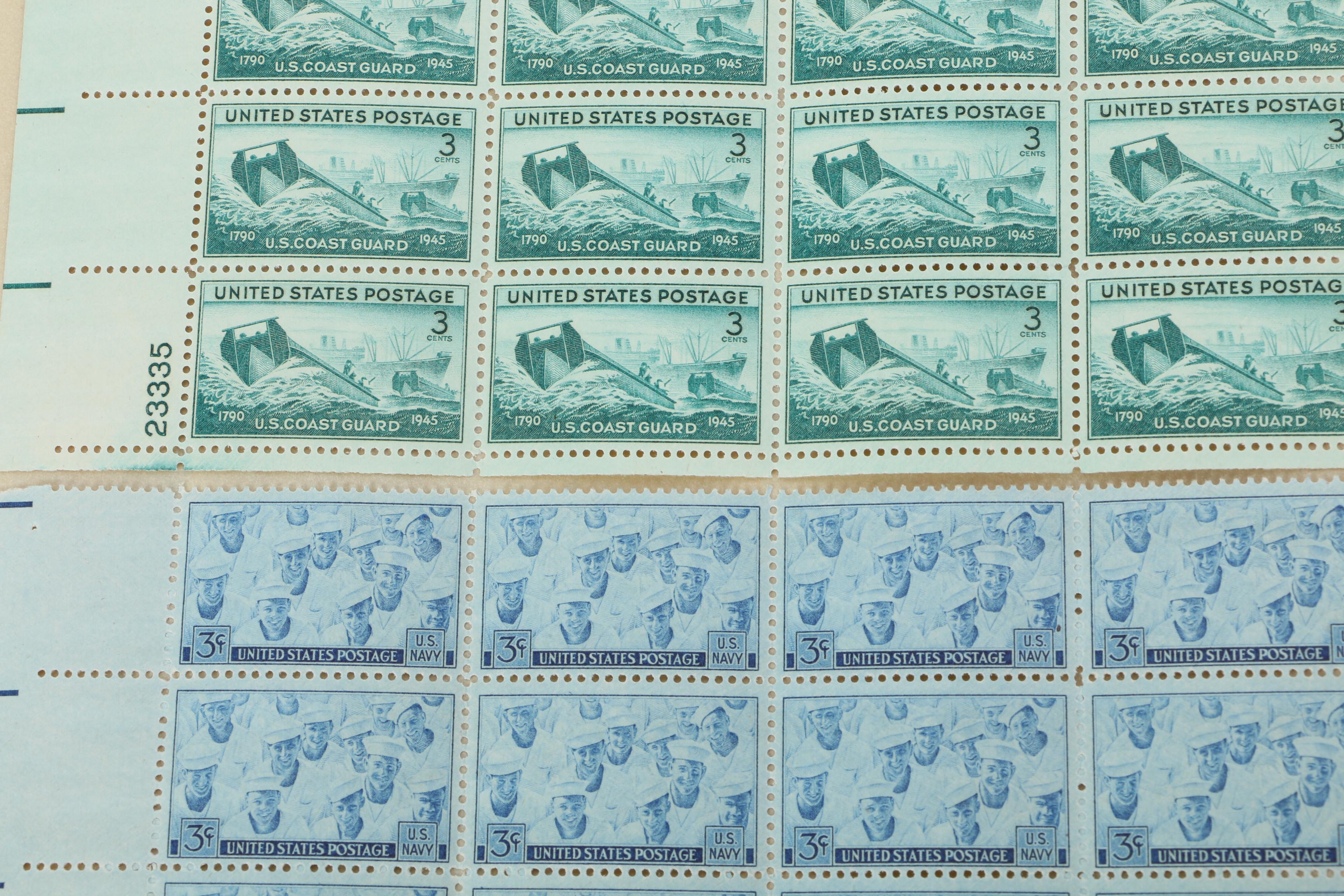United States Postage Stamp Mint Sheets and Mint Blocks