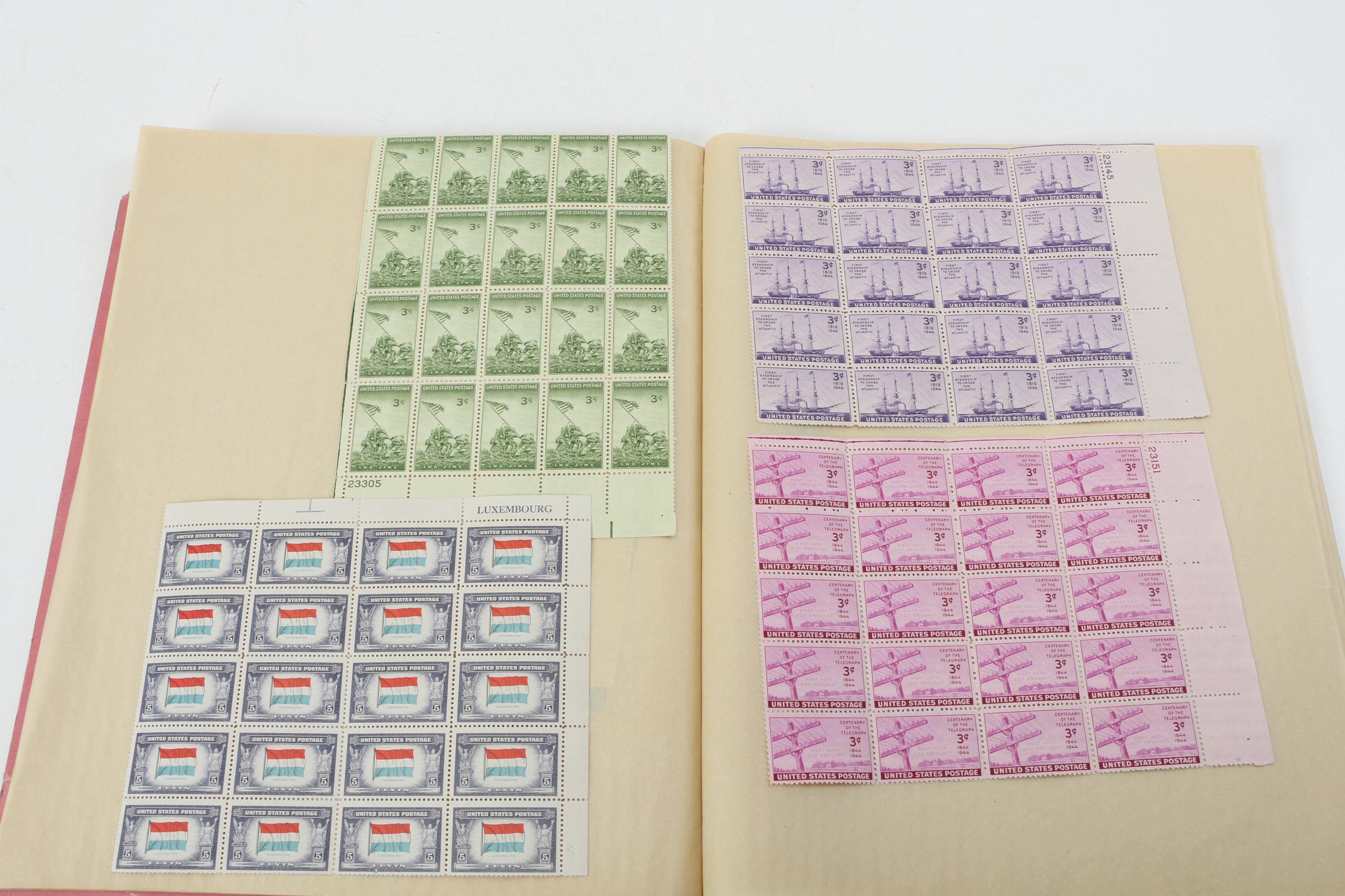 United States Postage Stamp Mint Sheets and Mint Blocks