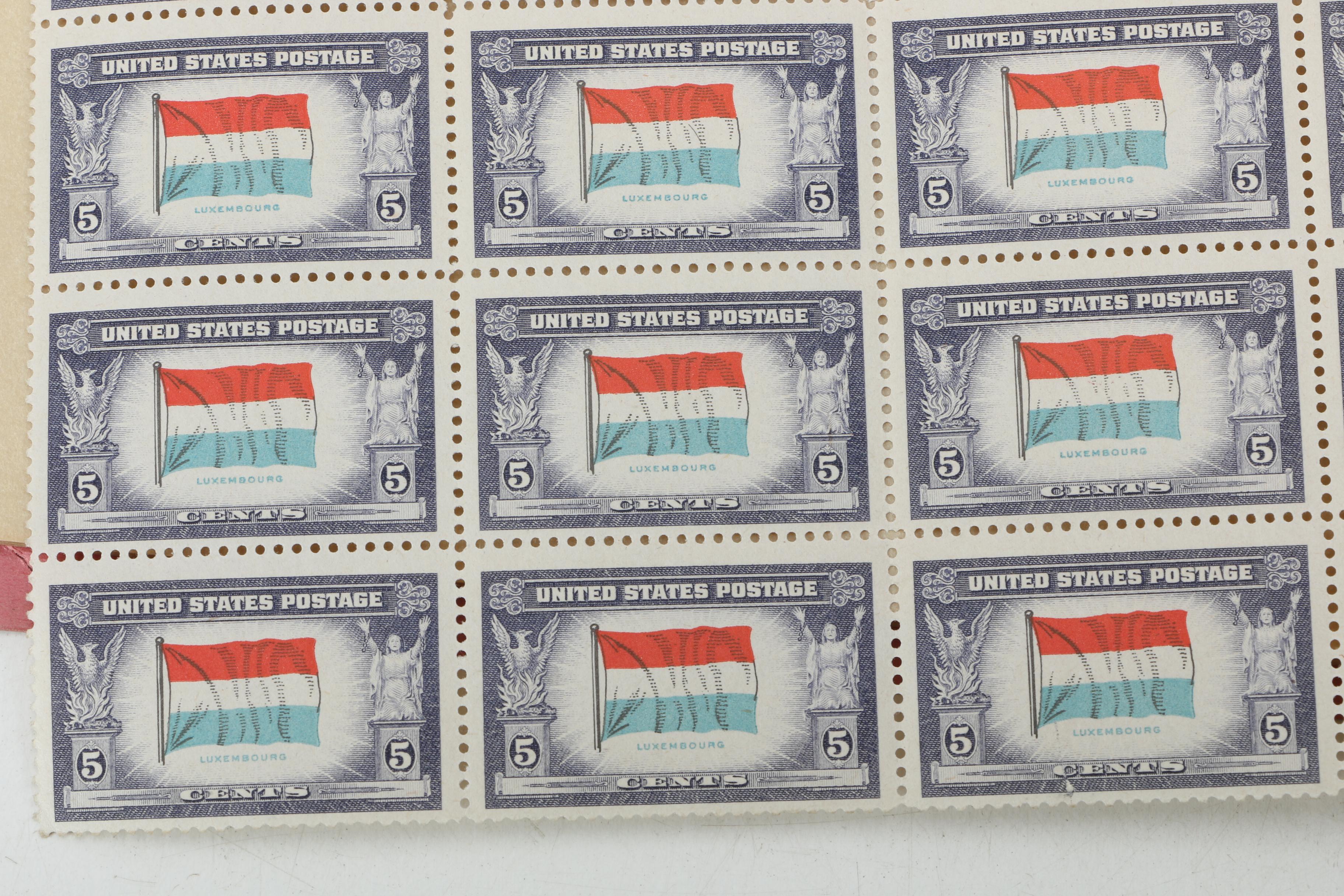 United States Postage Stamp Mint Sheets and Mint Blocks