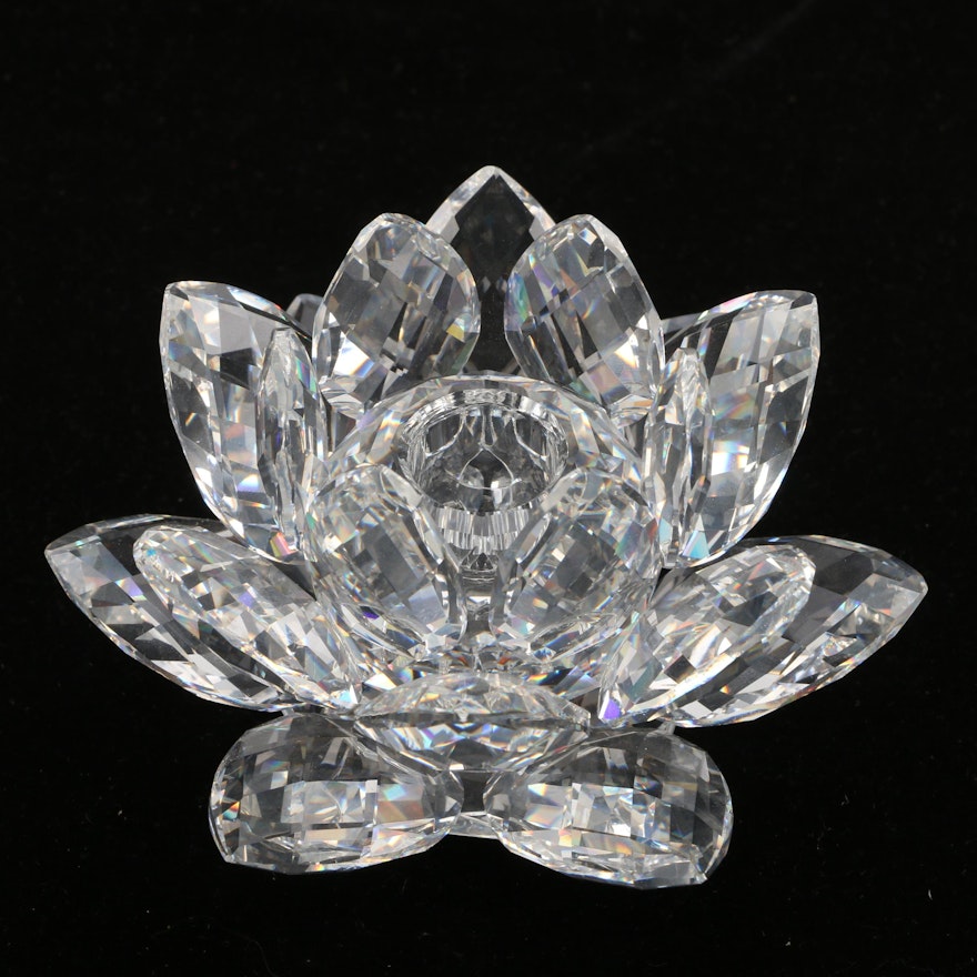 Swarovski Crystal "Water Lily" Candle Holder