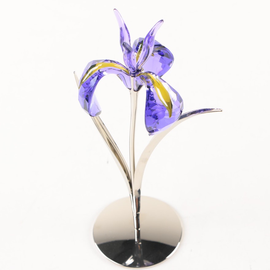 Swarovski "Exotic Flowers-Crystal Paradise" Damboa Blue Violet Crystal Figurine