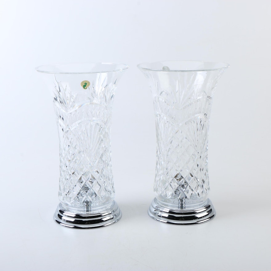 Waterford Crystal Artisan Hurricane Candle Holders