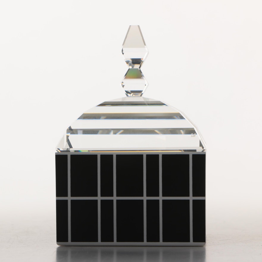Anna Gili Designed Swarovski Op Art Style Crystal Box