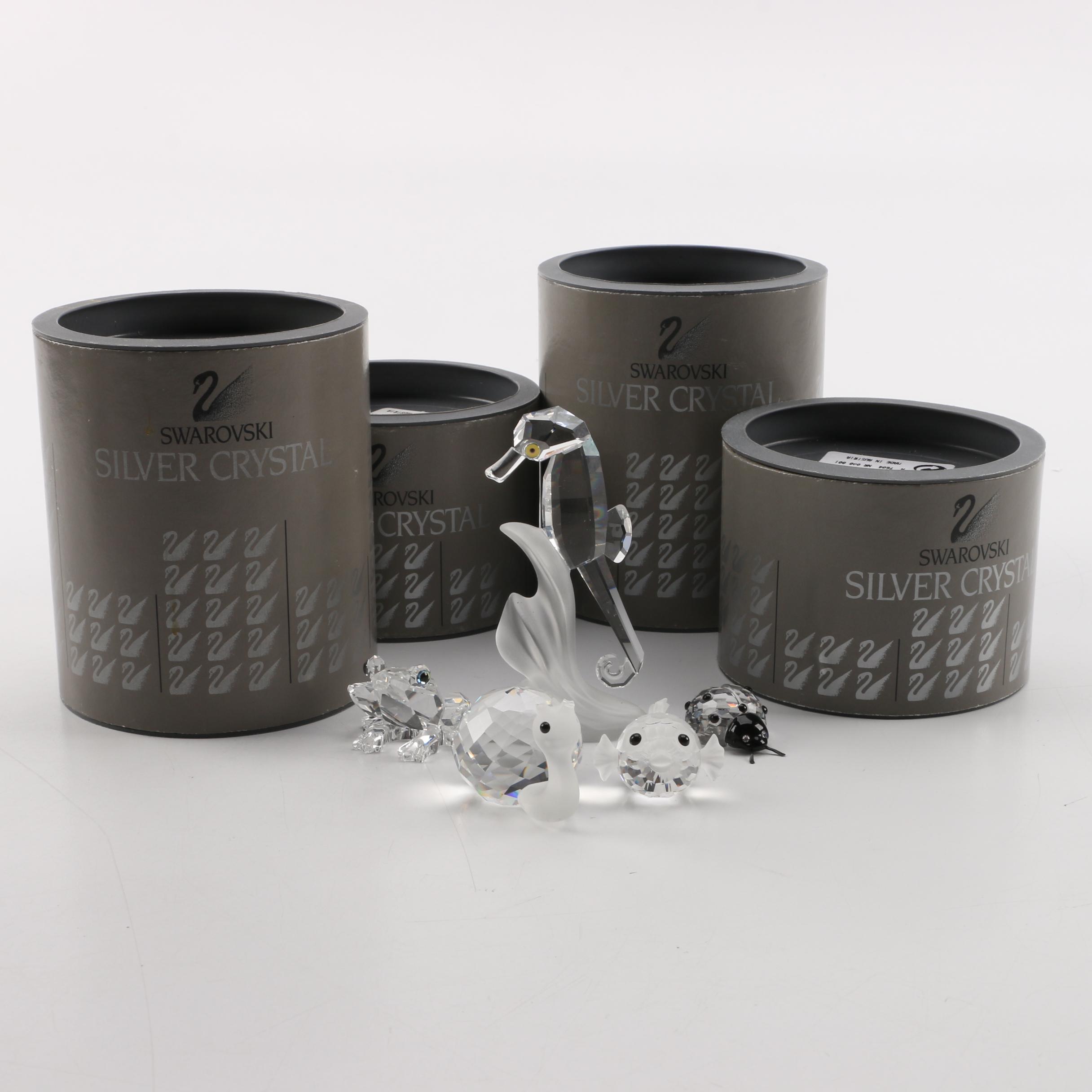 Swarovski Crystal Figurines Including Seahorse