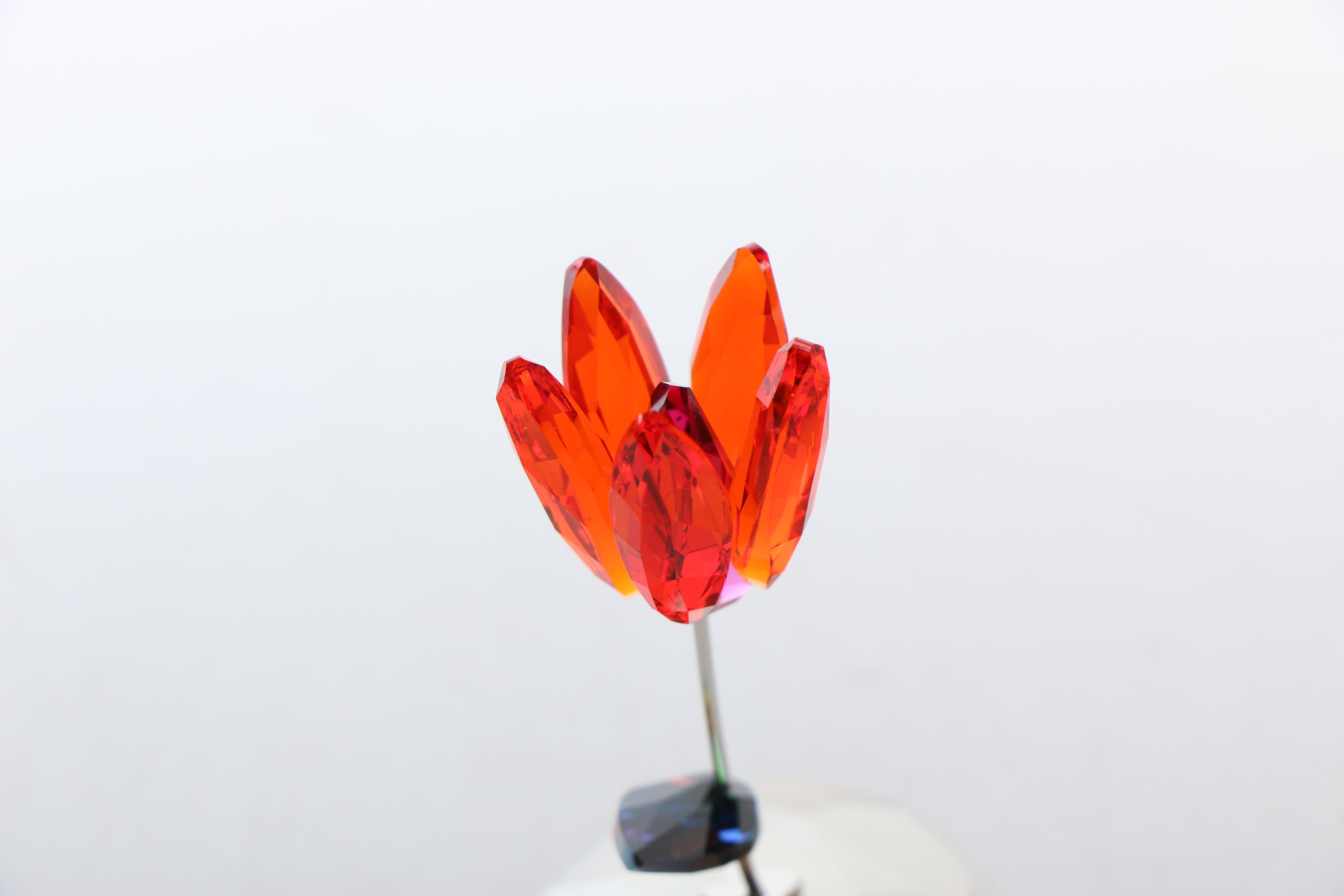 Swarovski Crystal Flower Figurines Including "Rocking Flower"