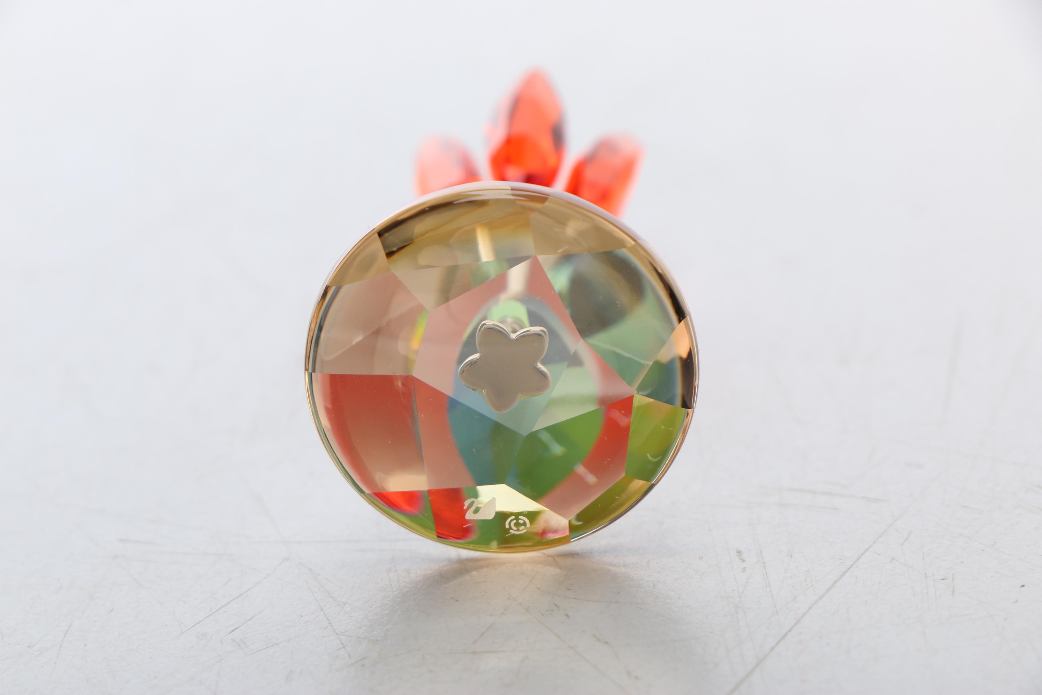 Swarovski Crystal Flower Figurines Including "Rocking Flower"