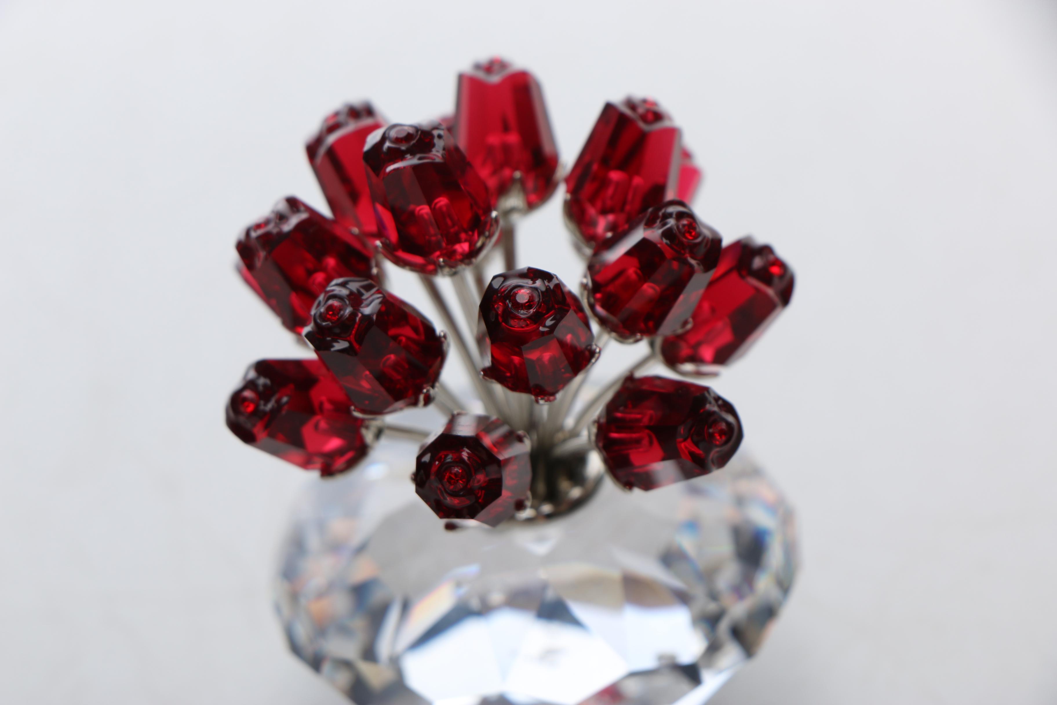 Swarovski Crystal Flower Figurines Including "Rocking Flower"