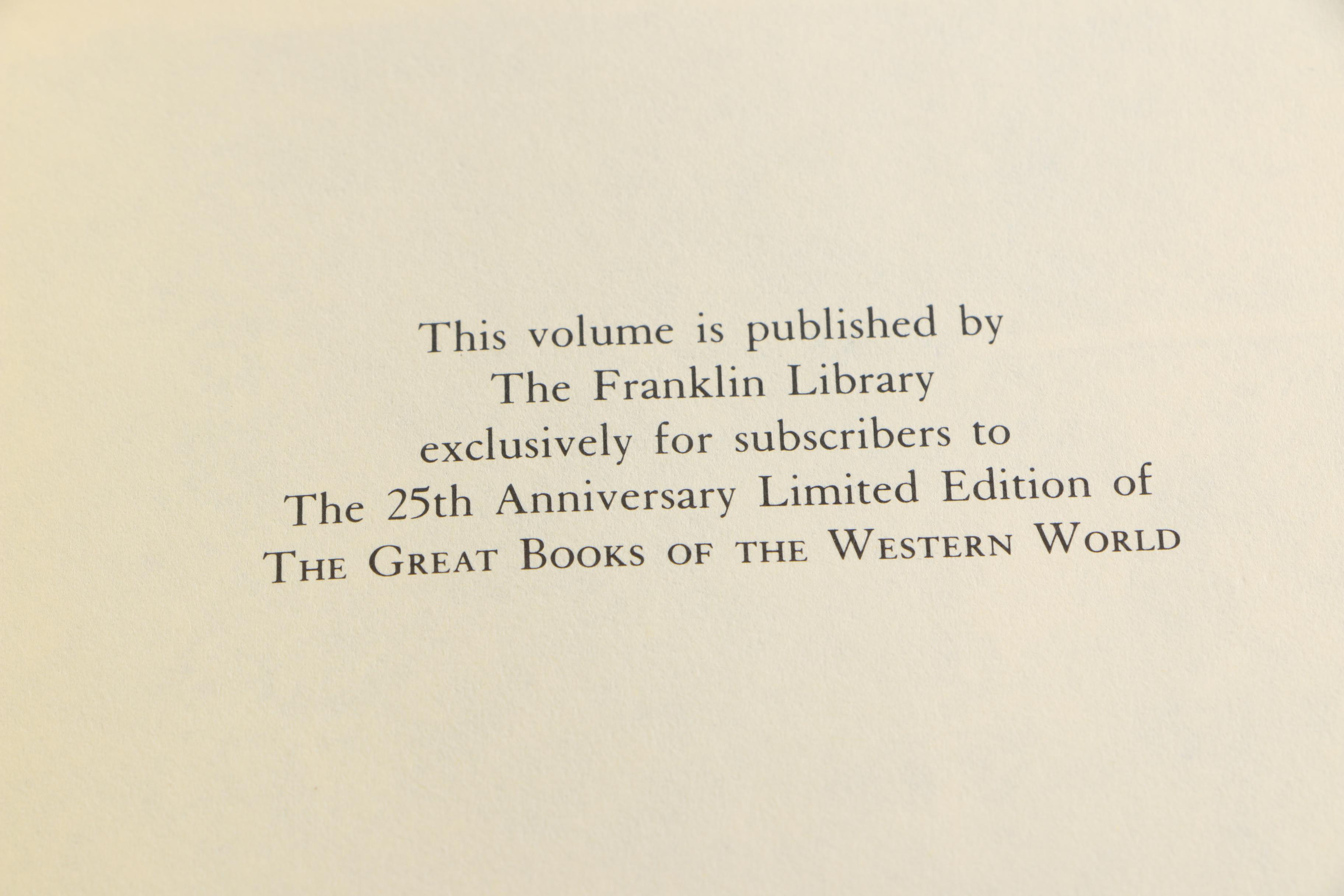 Franklin Library Edition Books