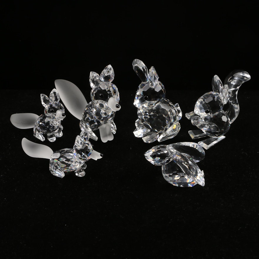 Vintage Swarovski Silver Crystal Animal Miniatures