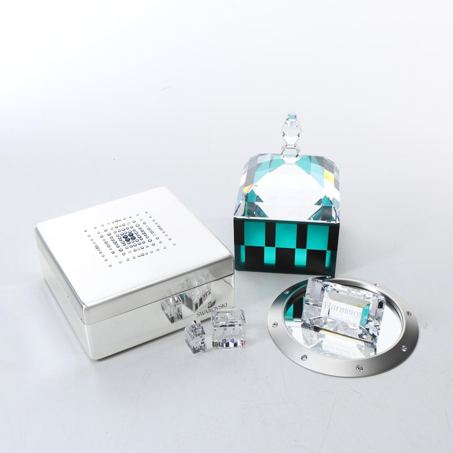 Swarovski Crystal Trinket Boxes Including Anna Gili