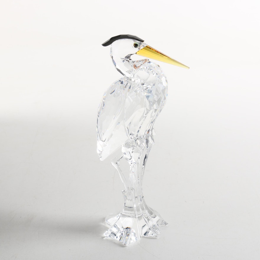 Swarovski Crystal "Silver Heron" Figurine