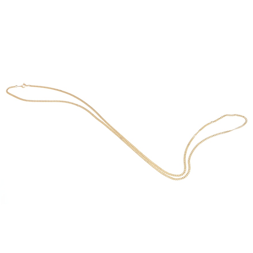 14K Yellow Gold Chain Necklace