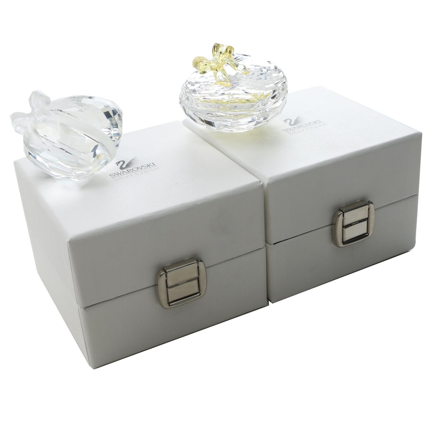 Swarovski Crystal Heart Trinket Boxes