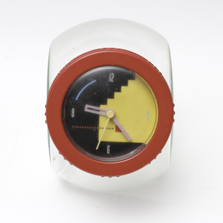Vintage Modern Plastic Clock Canister