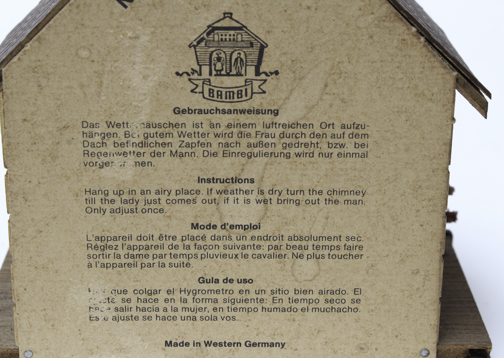 Vintage Bambi West German Weather House