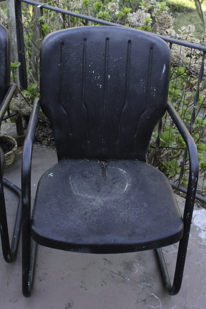Vintage Painted Metal Lawn Chairs