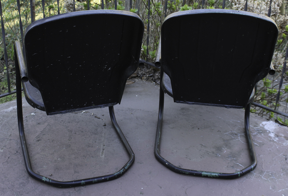 Vintage Painted Metal Lawn Chairs