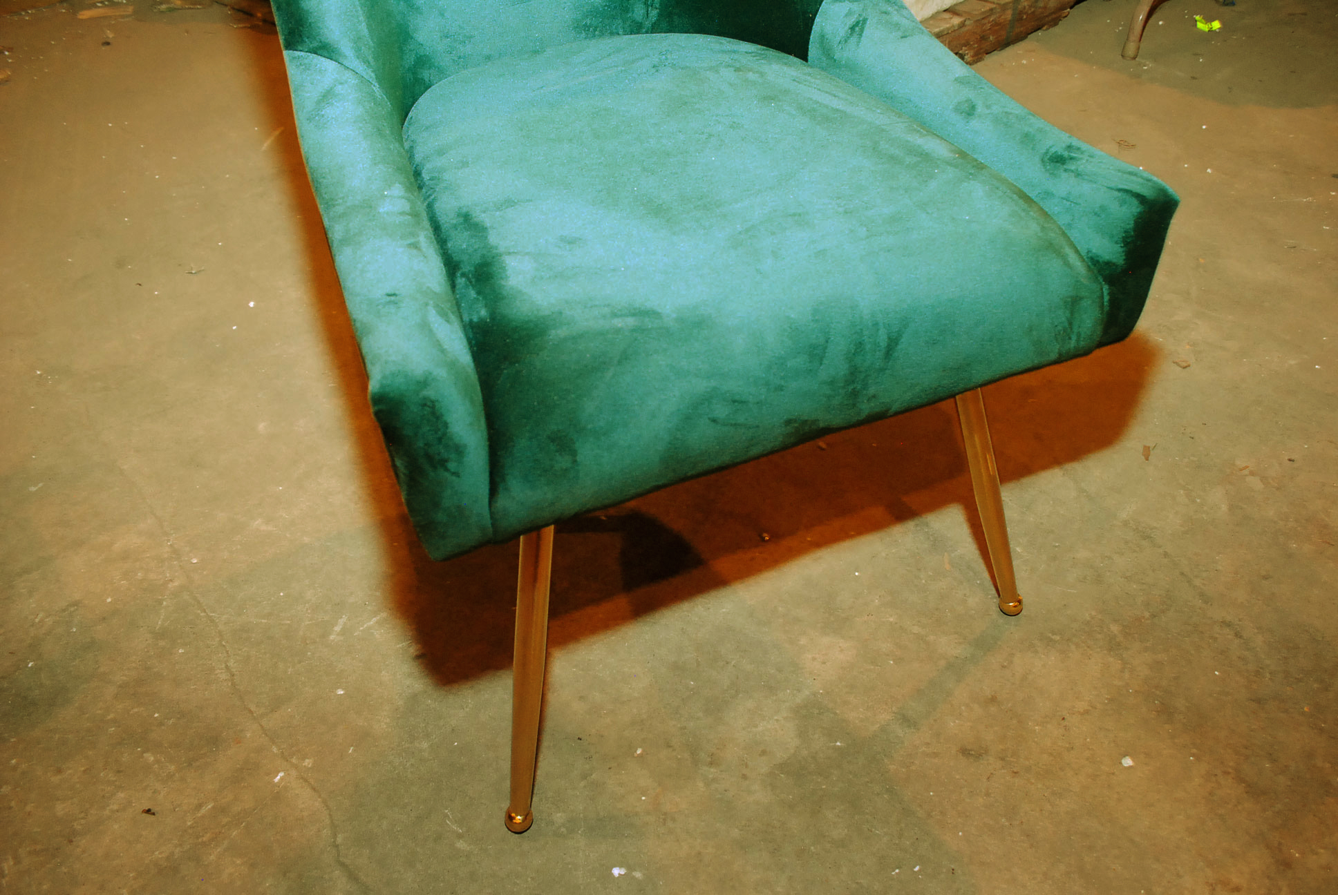 Set of Emerald Green Contemporary Modernist Style Accent Chairs