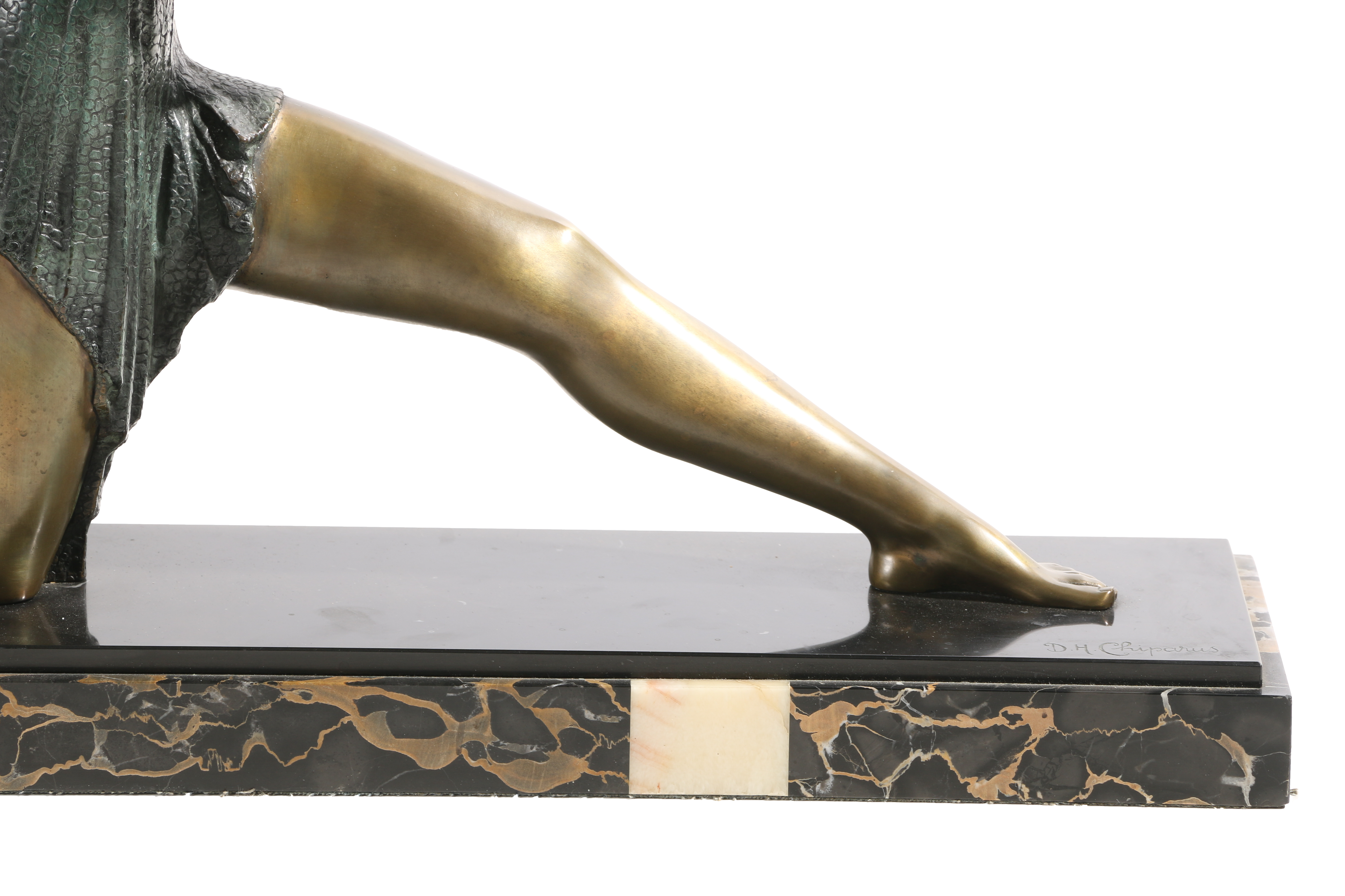 Bronze Sculpture "Femme au Draperie" after a model by Demétre Haralamb Chiparus