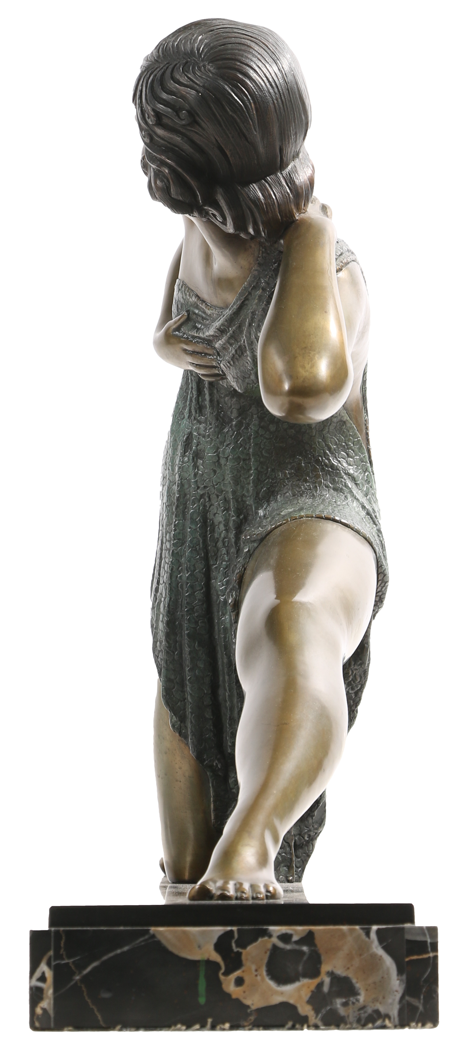 Bronze Sculpture "Femme au Draperie" after a model by Demétre Haralamb Chiparus