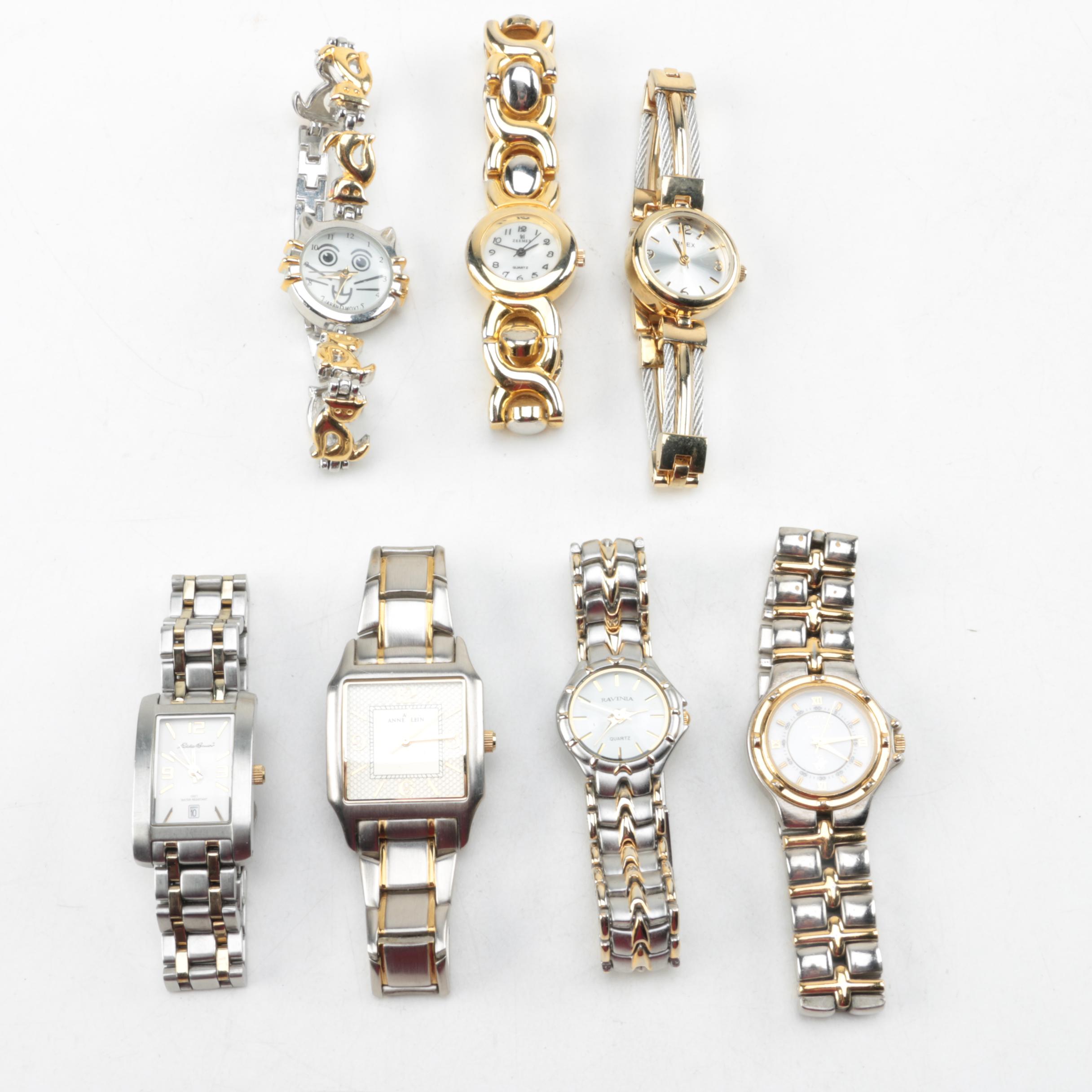 Two Tone Watch Selection Featuring Anne Klein, Timex, and Ravinia