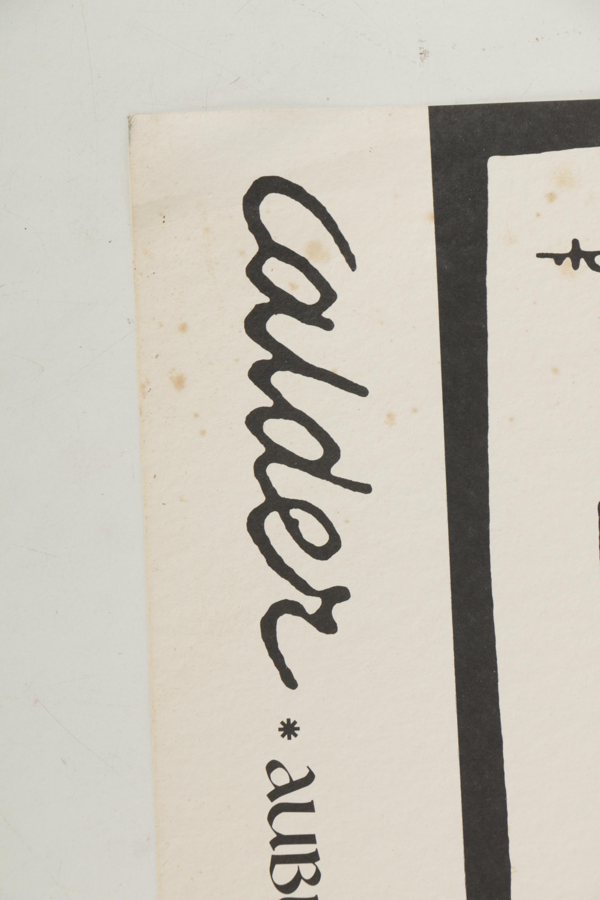 1972 Calder Aubusson Tapestries Exhibition Poster