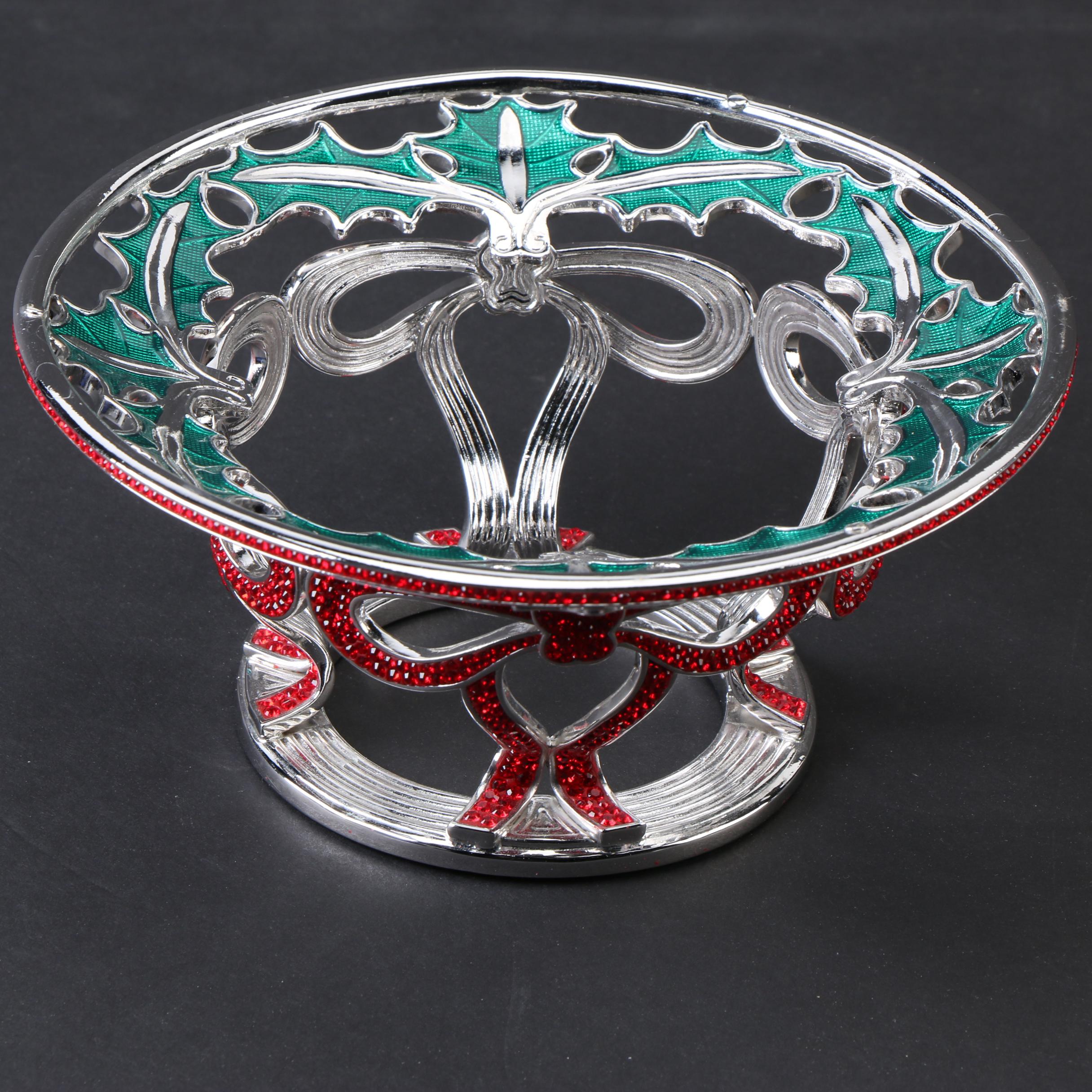 2004 Swarovski "Holiday" Crystal Bowl Set