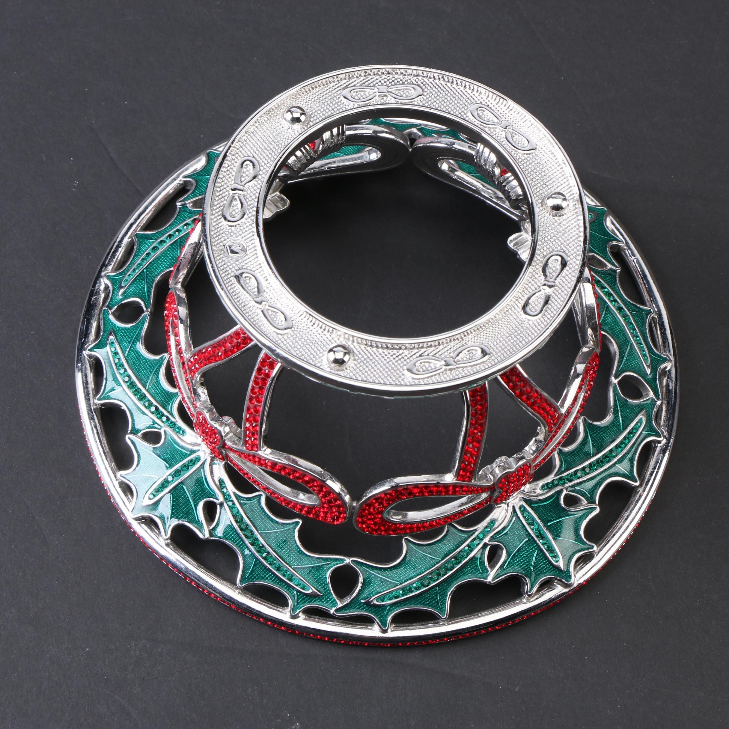 2004 Swarovski "Holiday" Crystal Bowl Set