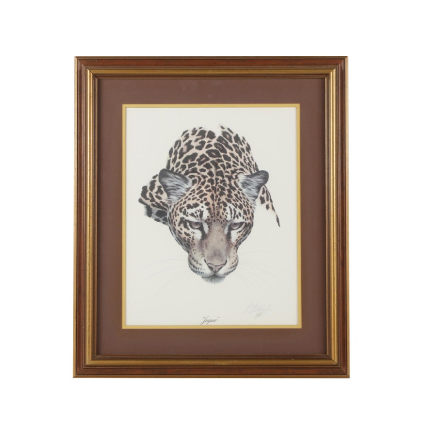 Guy Coheleach Offset Lithograph "Jaguar"