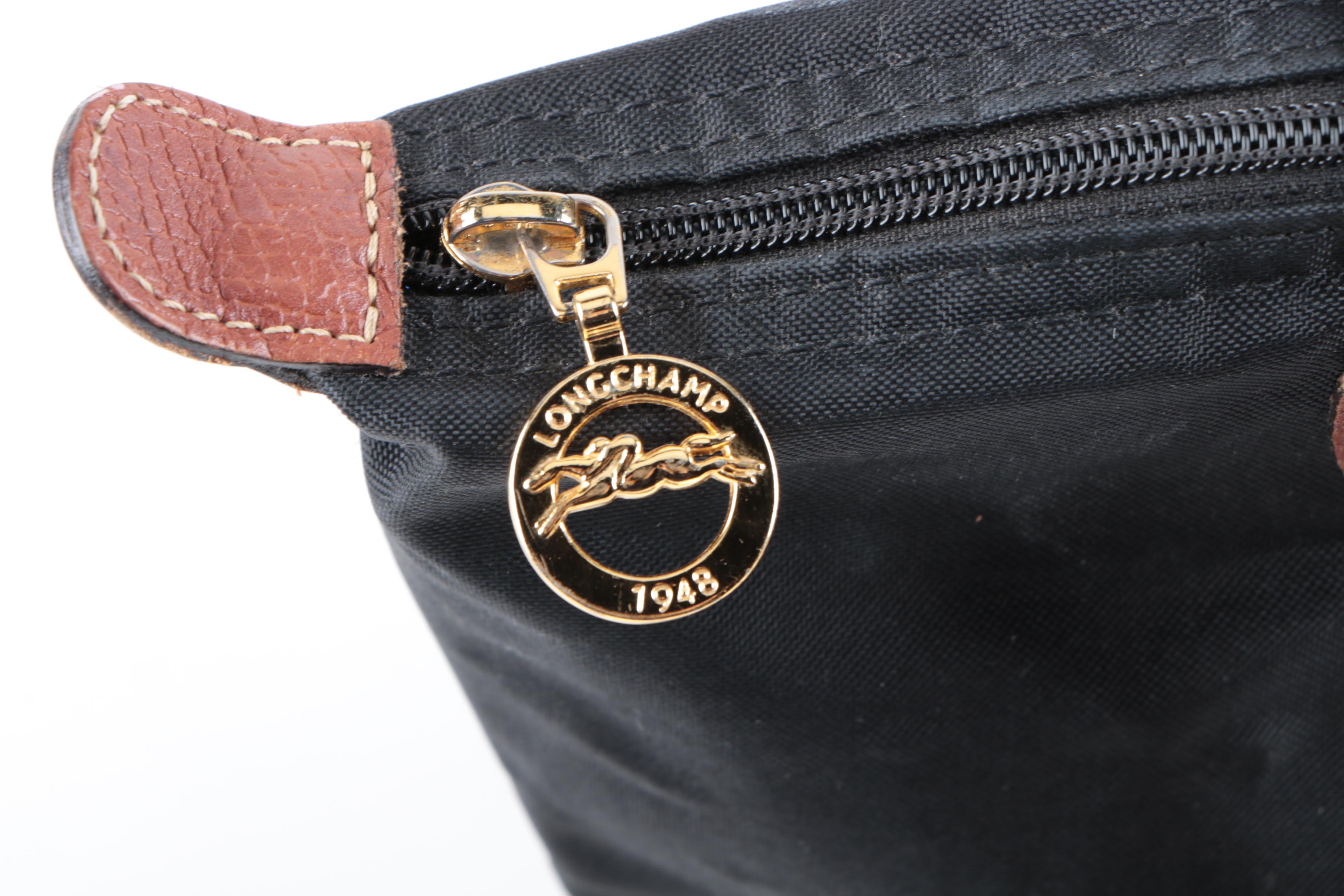 Longchamp Le Pliage Nylon and Leather Shoulder Tote