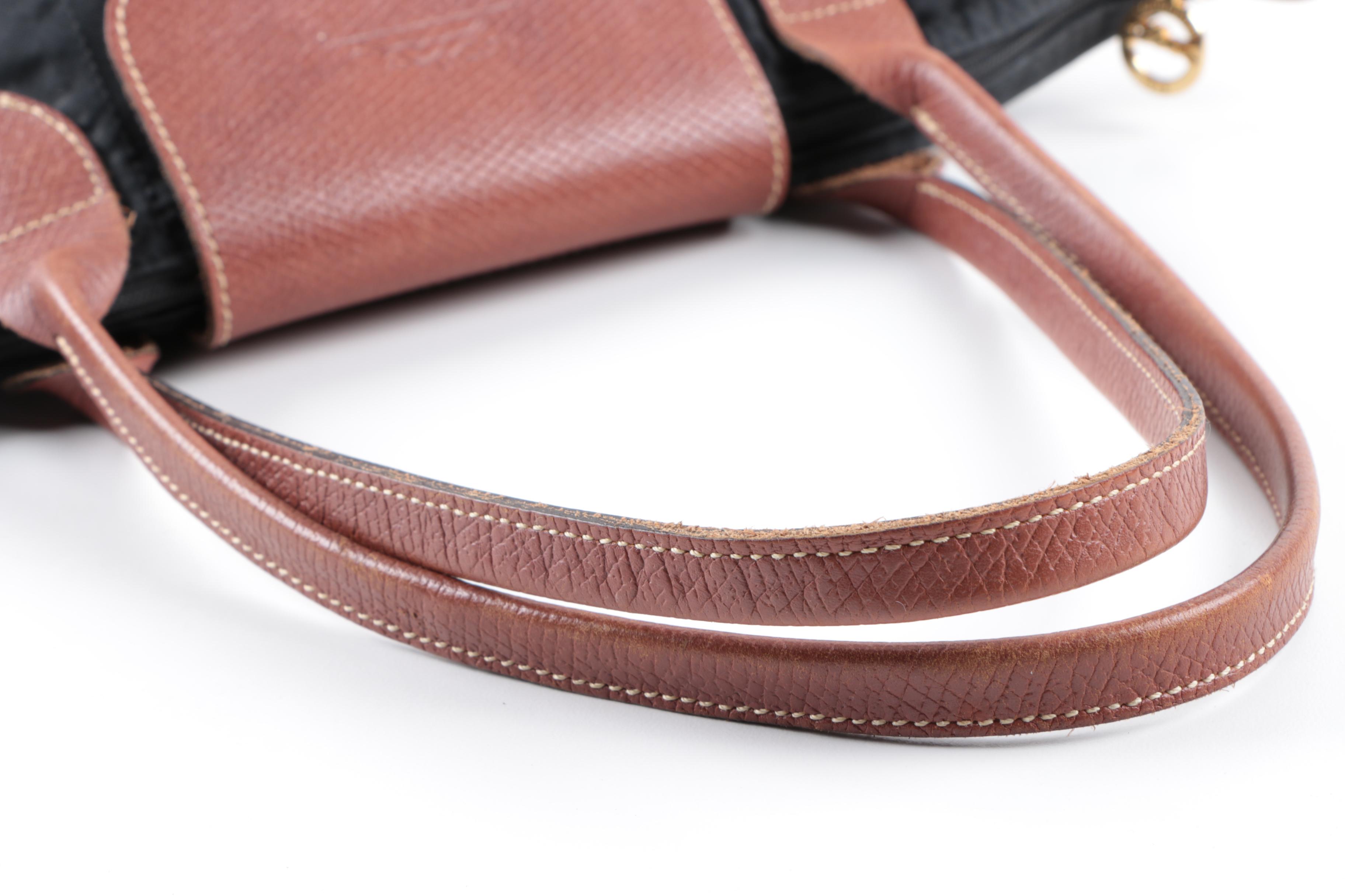 Longchamp Le Pliage Nylon and Leather Shoulder Tote