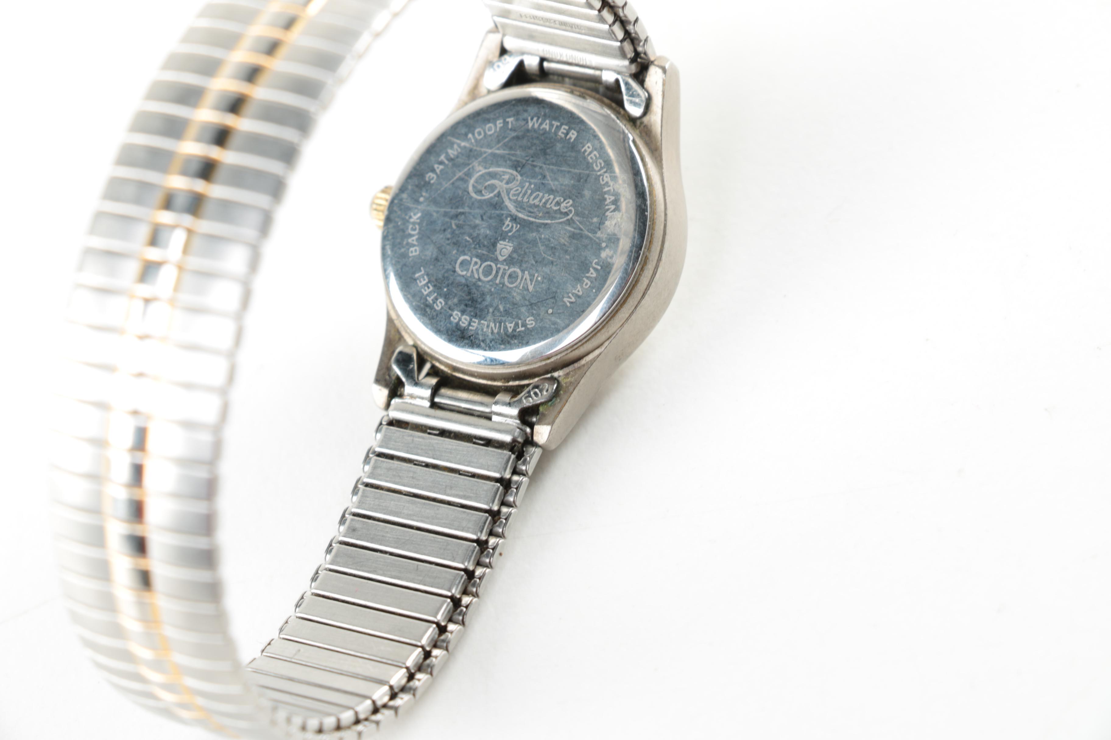 Silver Toned Watches Including Geneva, Anne Klein, and Croton