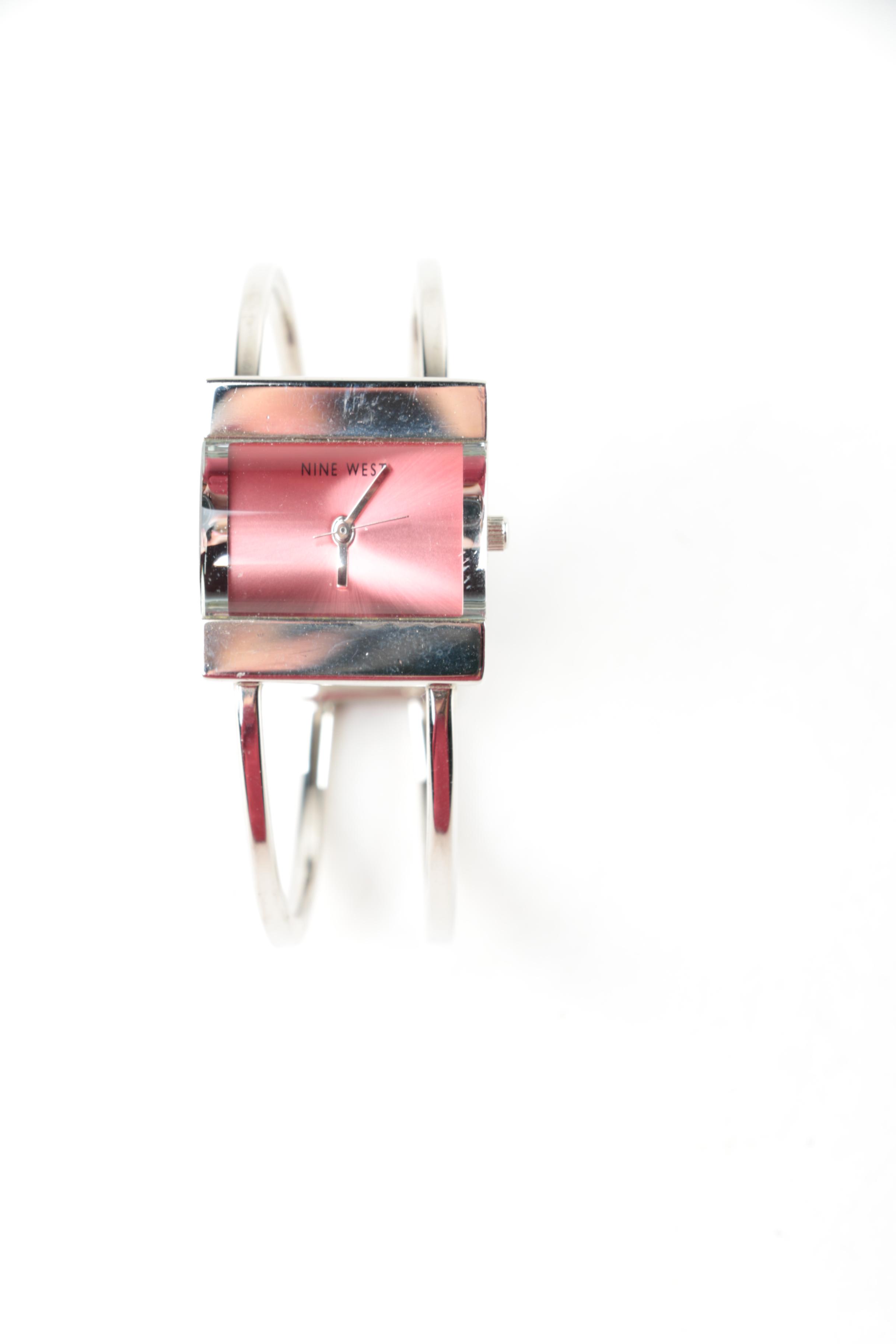 Silver Toned Watches Including Geneva, Anne Klein, and Croton