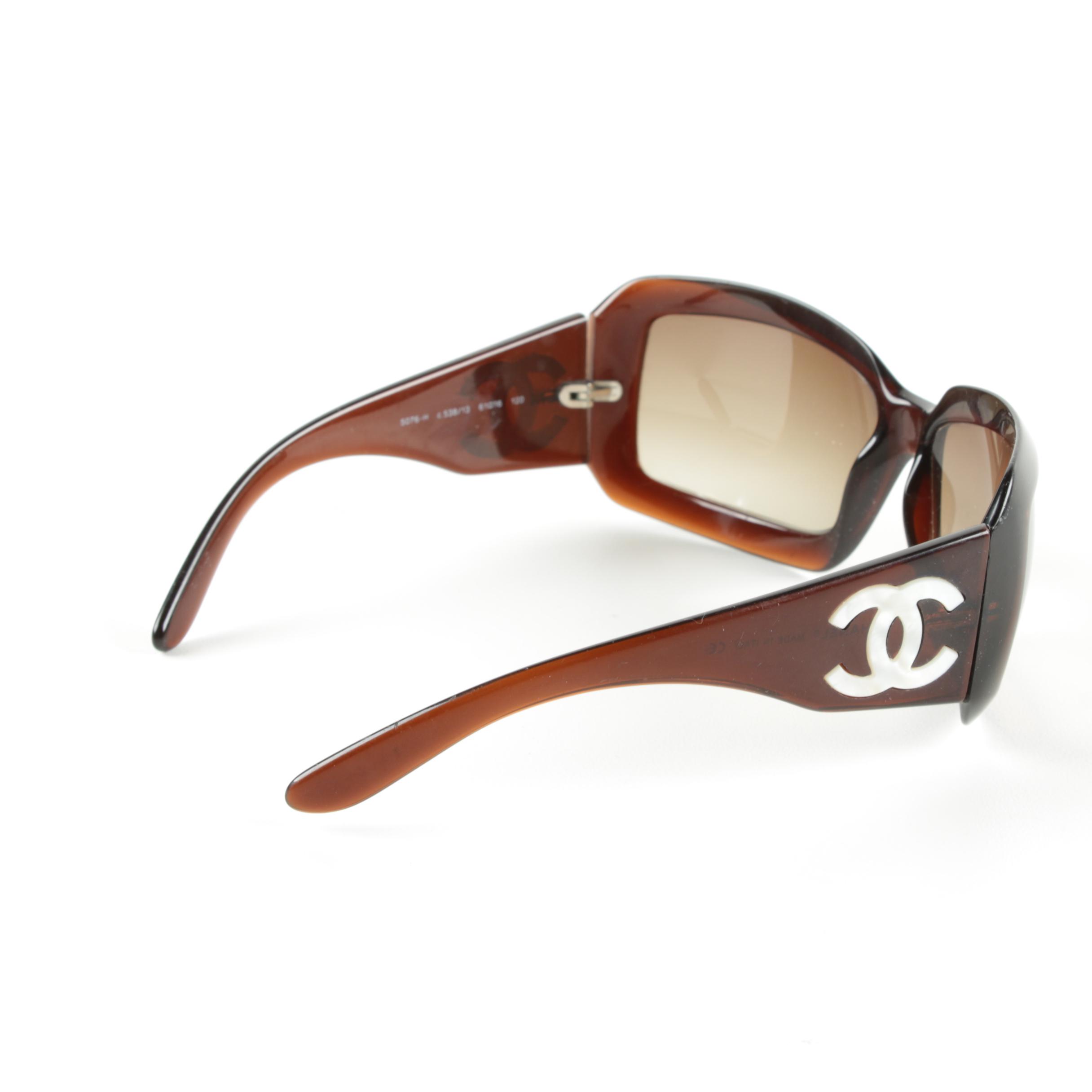 Chanel Sunglasses with Mother of Pearl Logo